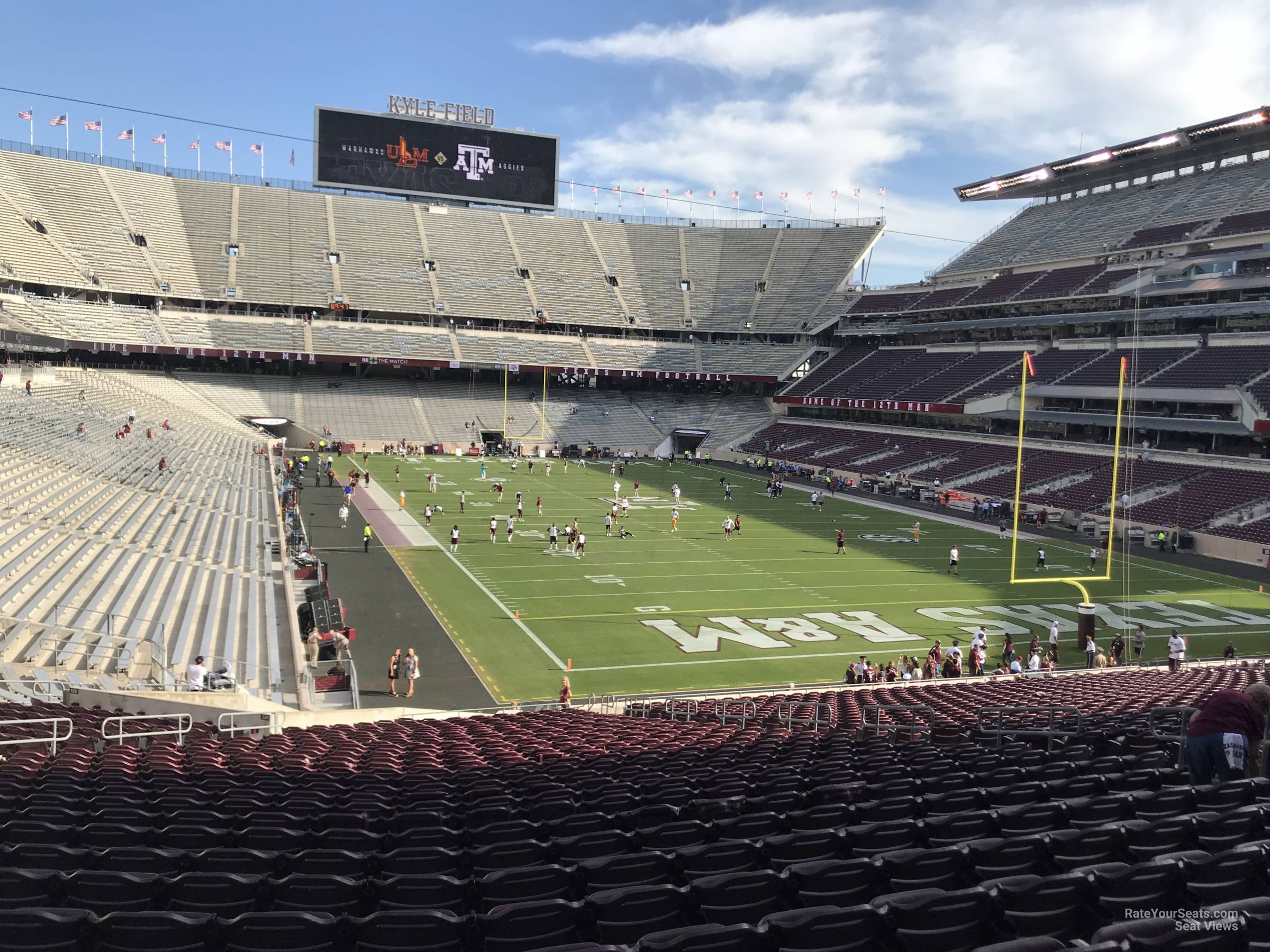 kyle field section 119 rateyourseats com texas a m kyle field seating chart
