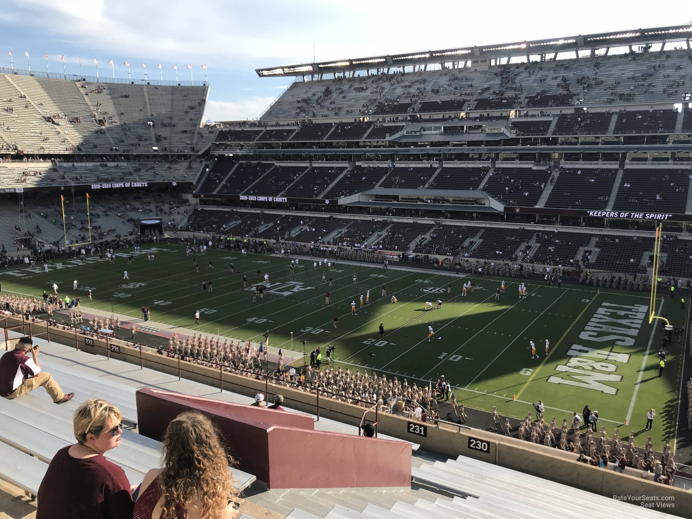 section 230, row 20 seat view  - kyle field