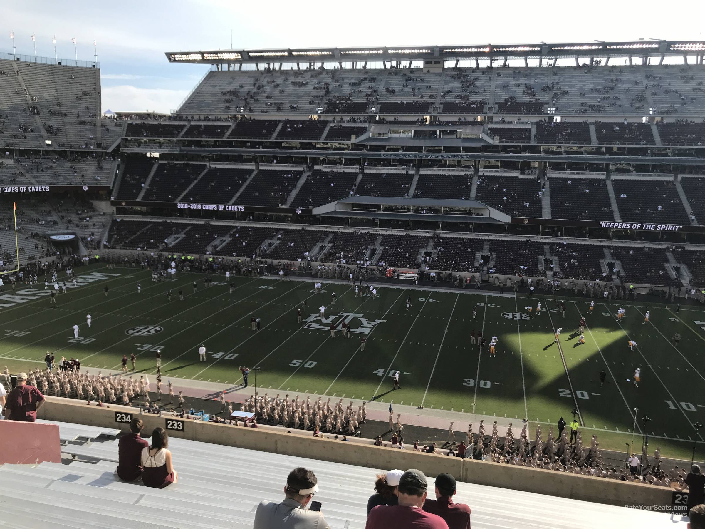 section 233, row 20 seat view  - kyle field