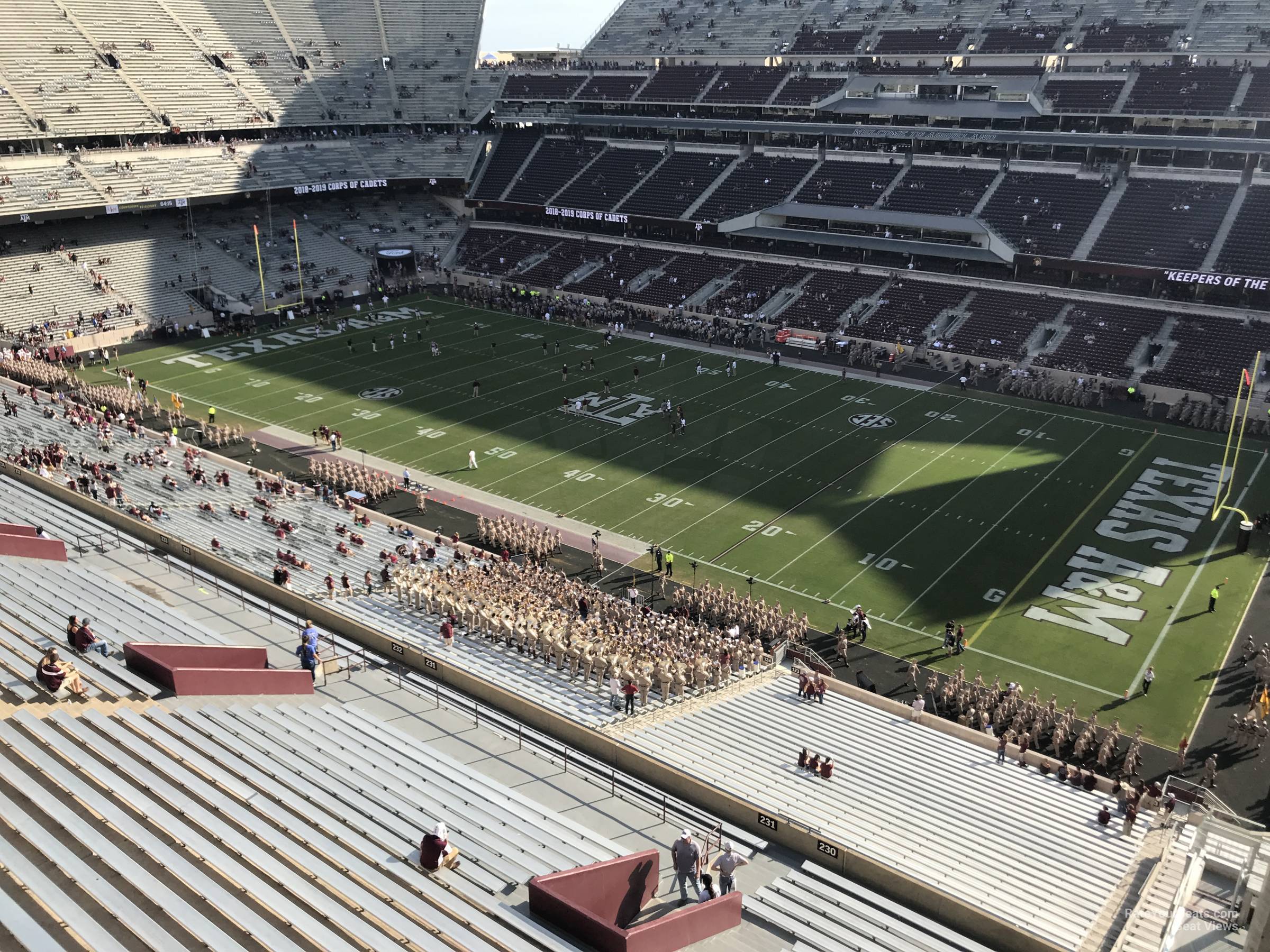 section 330, row 1 seat view  - kyle field