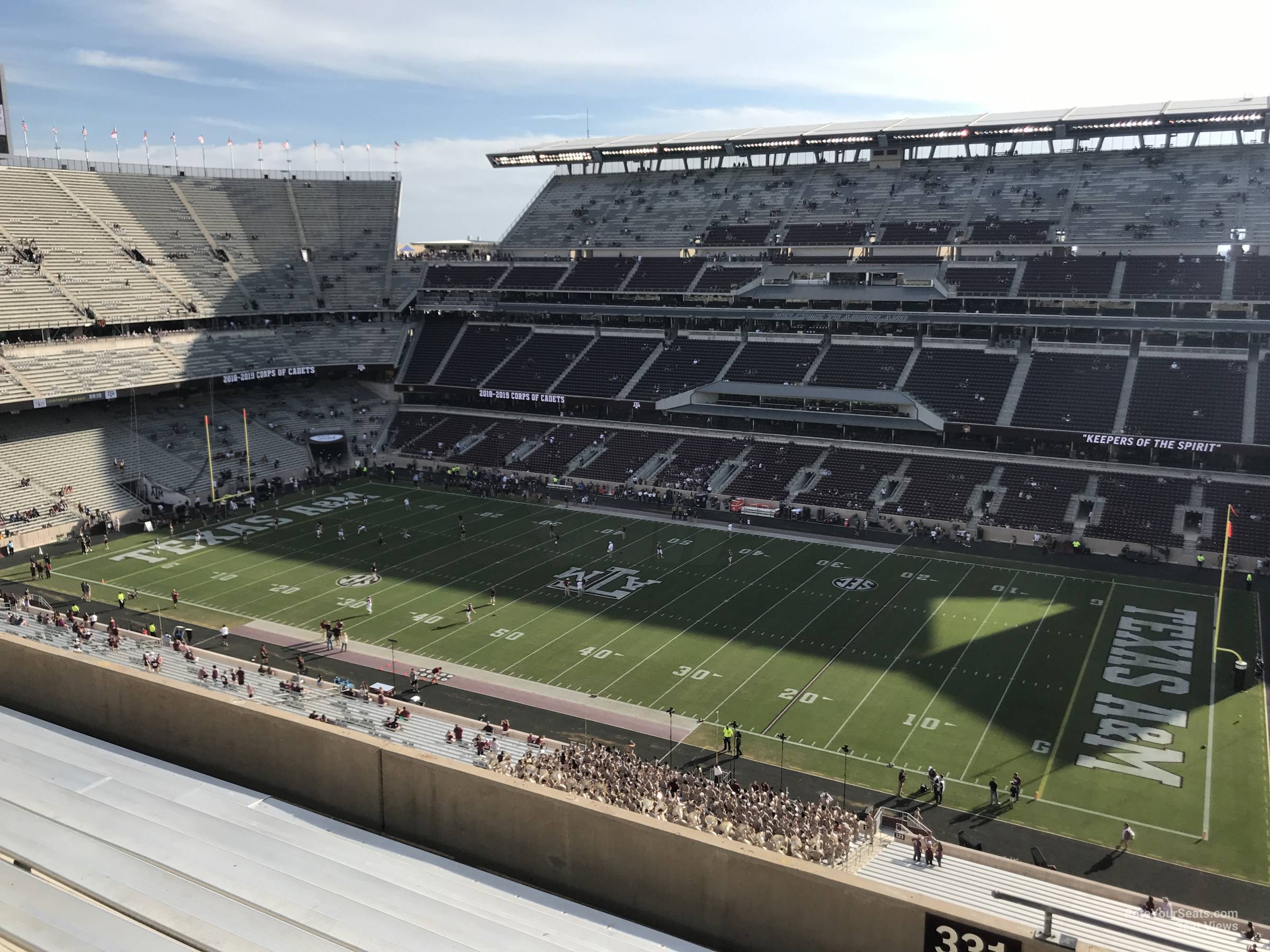 section 331, row 20 seat view  - kyle field