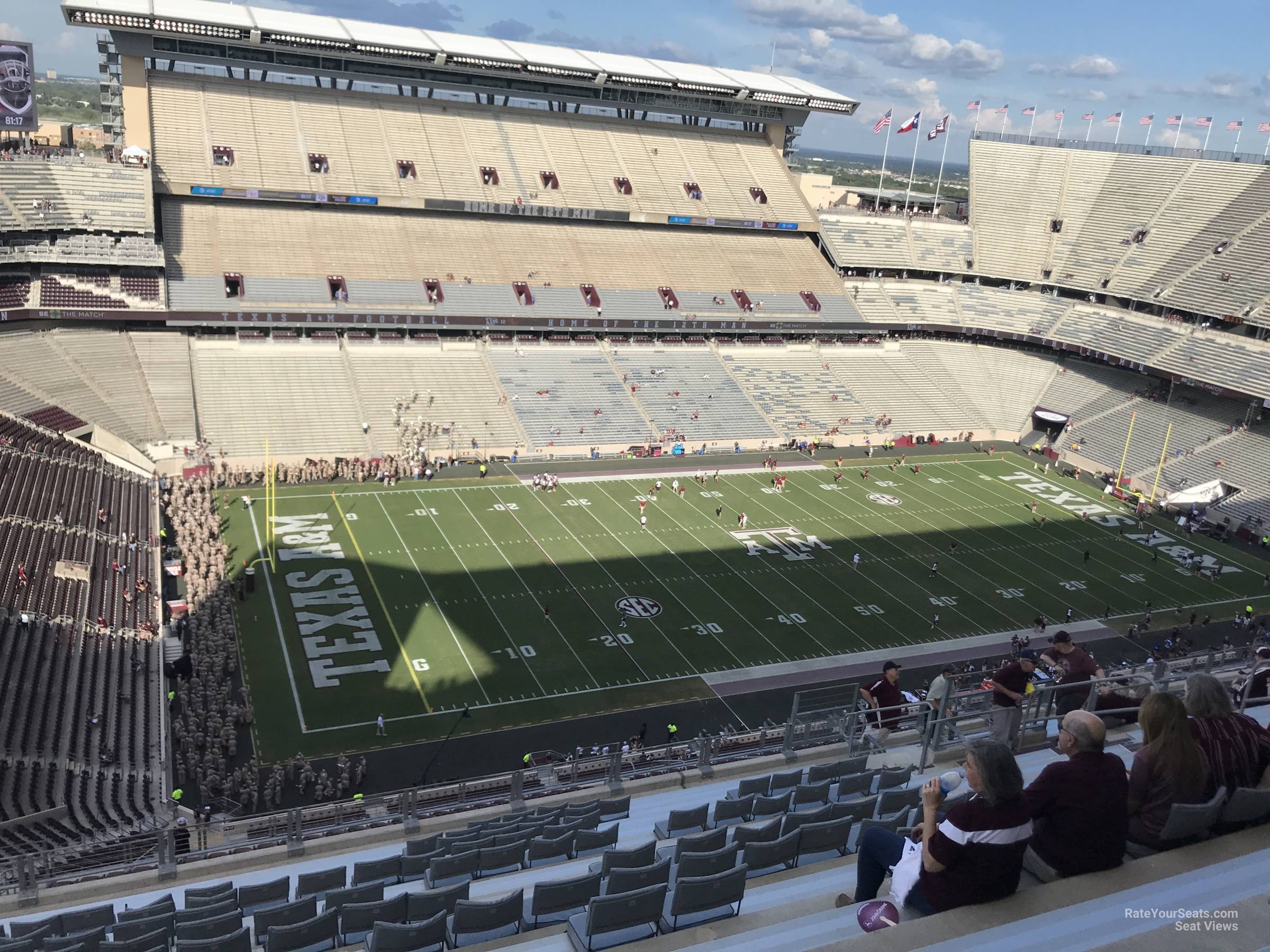 section 408, row 15 seat view  - kyle field