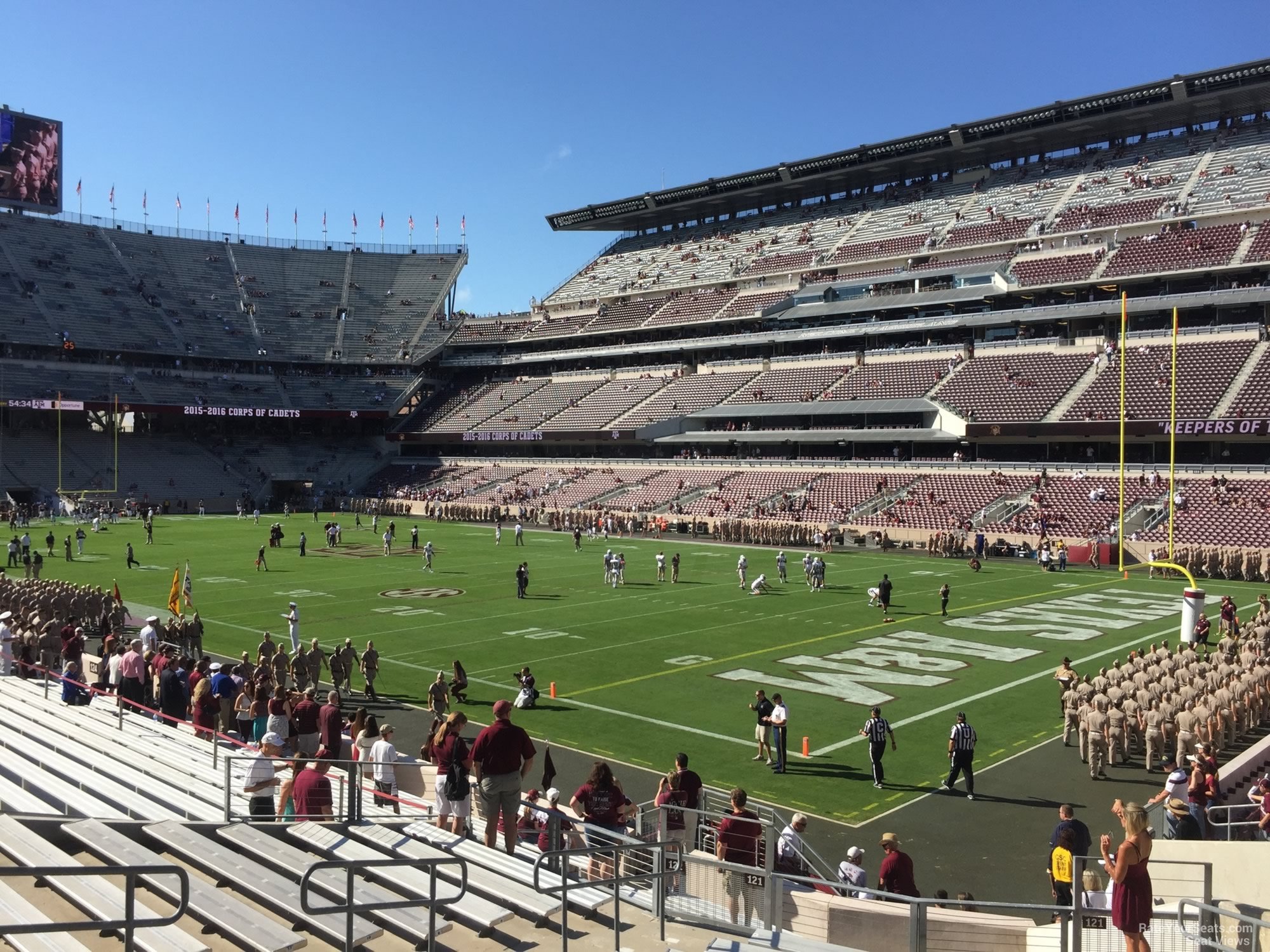 section 121, row 20 seat view  - kyle field