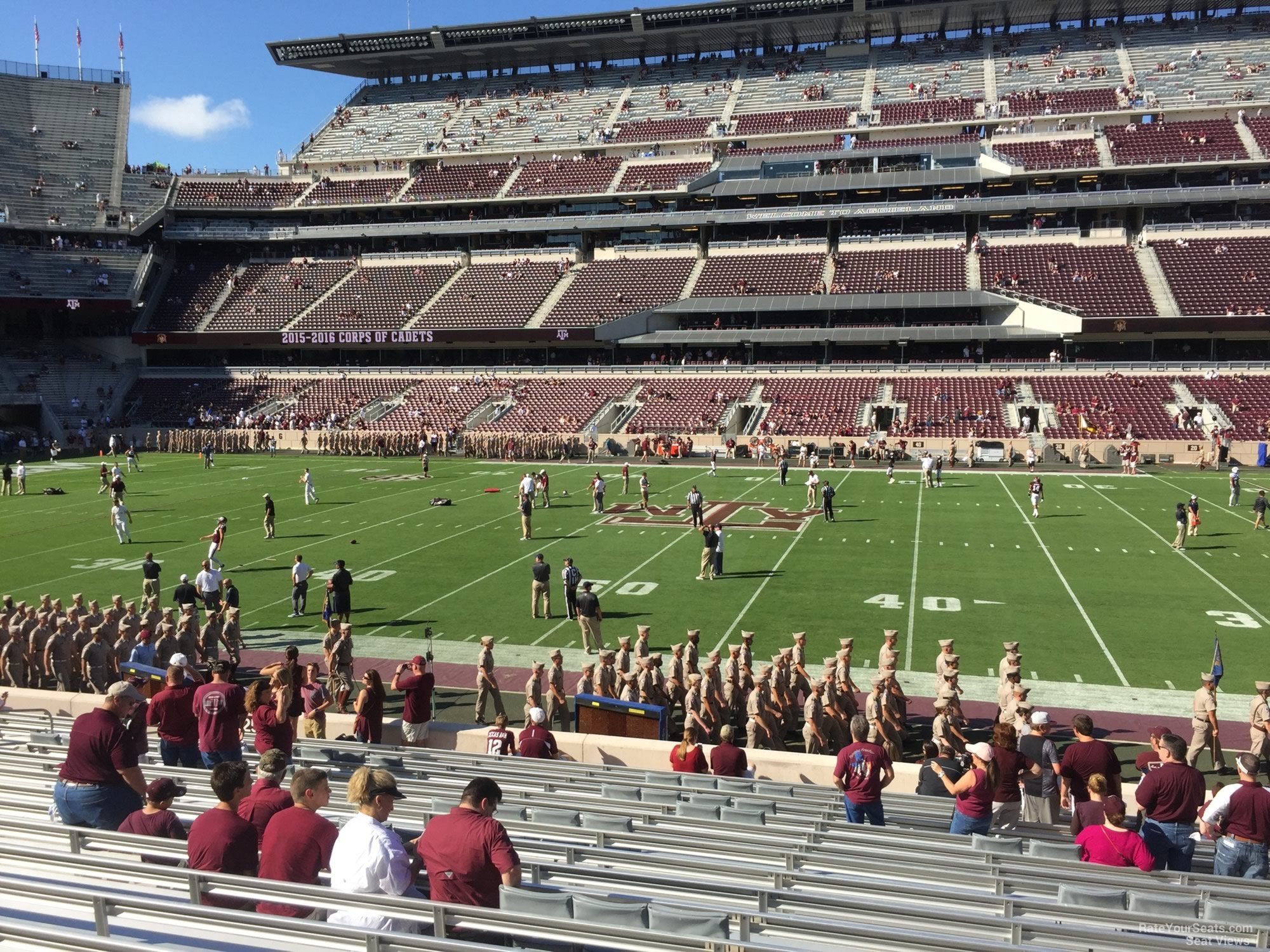 section 125, row 20 seat view  - kyle field