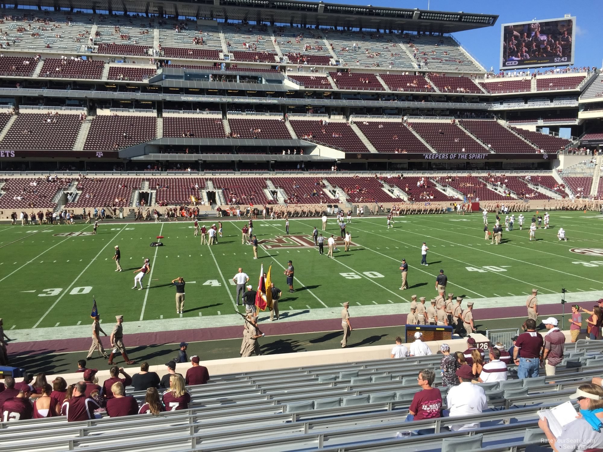section 126, row 20 seat view  - kyle field