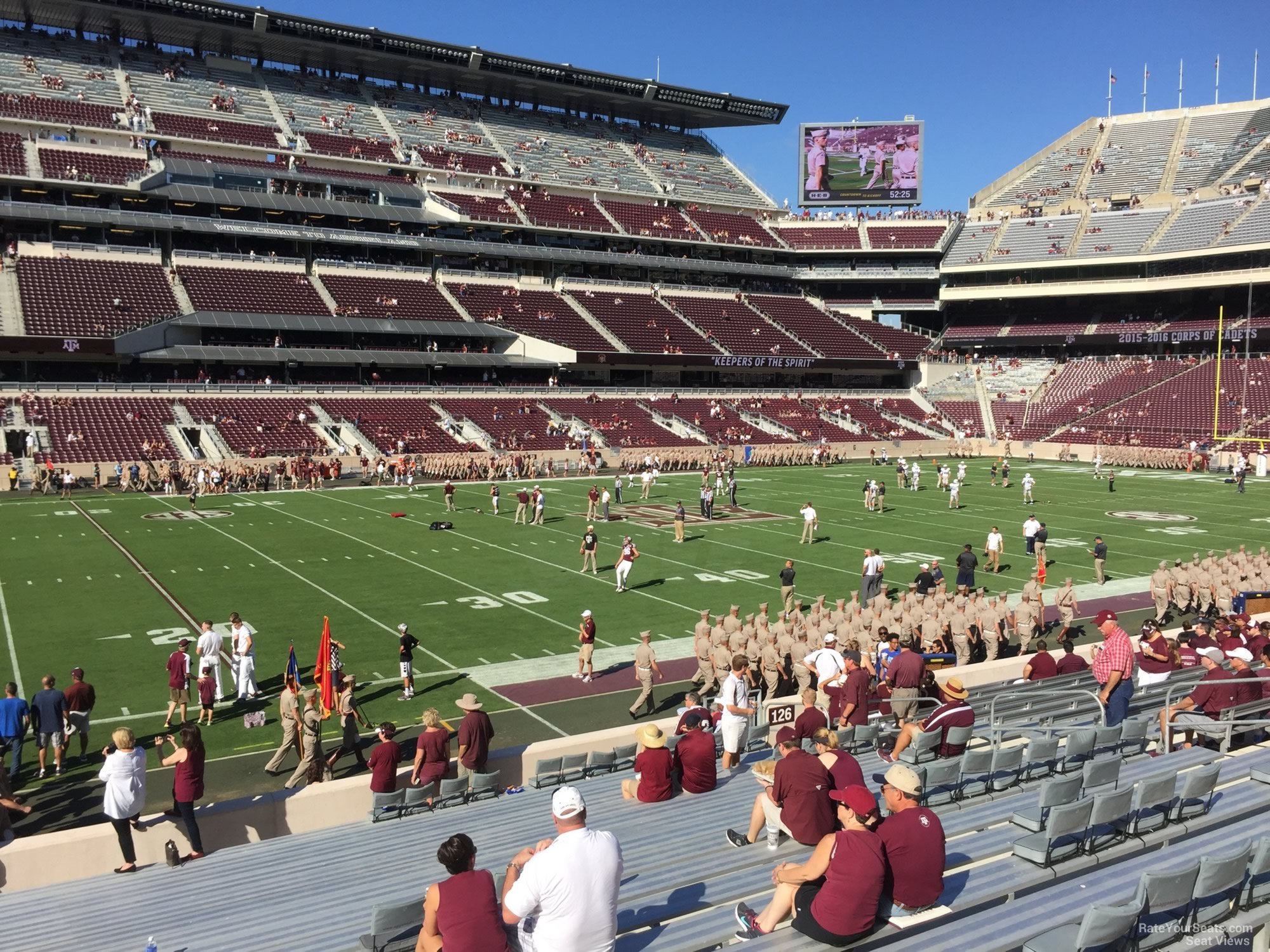 section 127, row 20 seat view  - kyle field