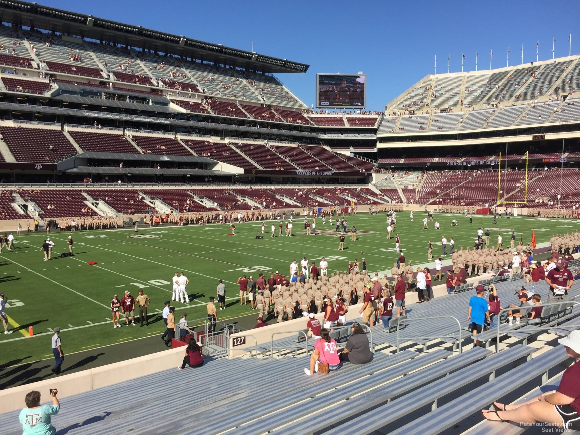 section 128, row 20 seat view  - kyle field