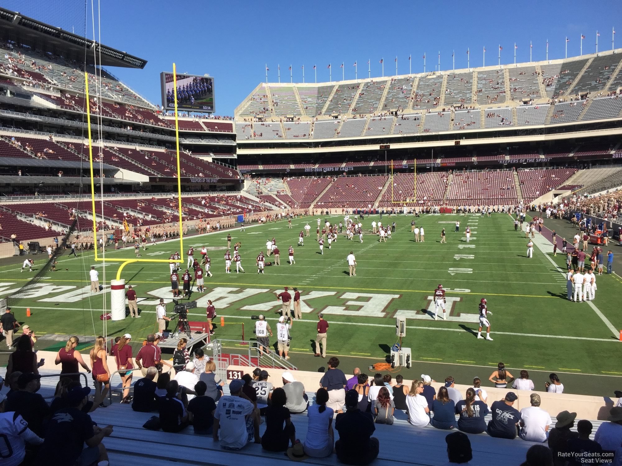 section 131, row 20 seat view  - kyle field