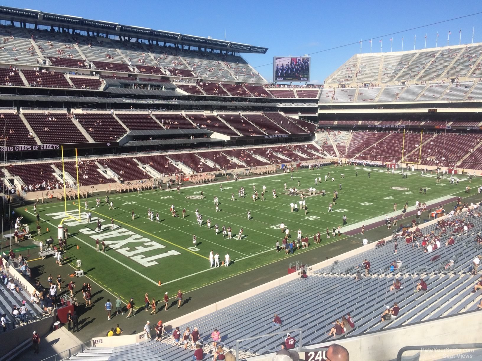 section 240, row 7 seat view  - kyle field