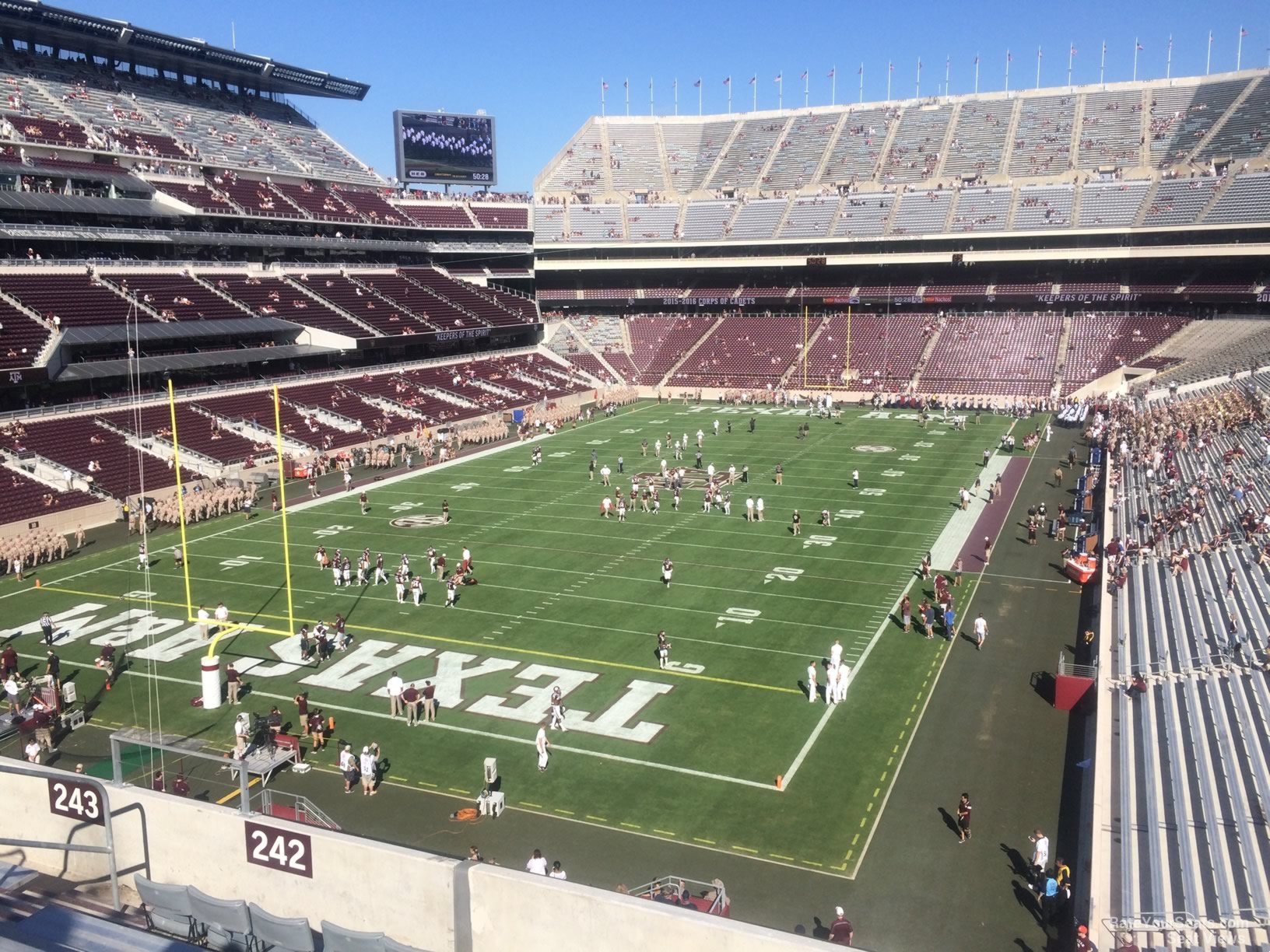 section 242, row 7 seat view  - kyle field