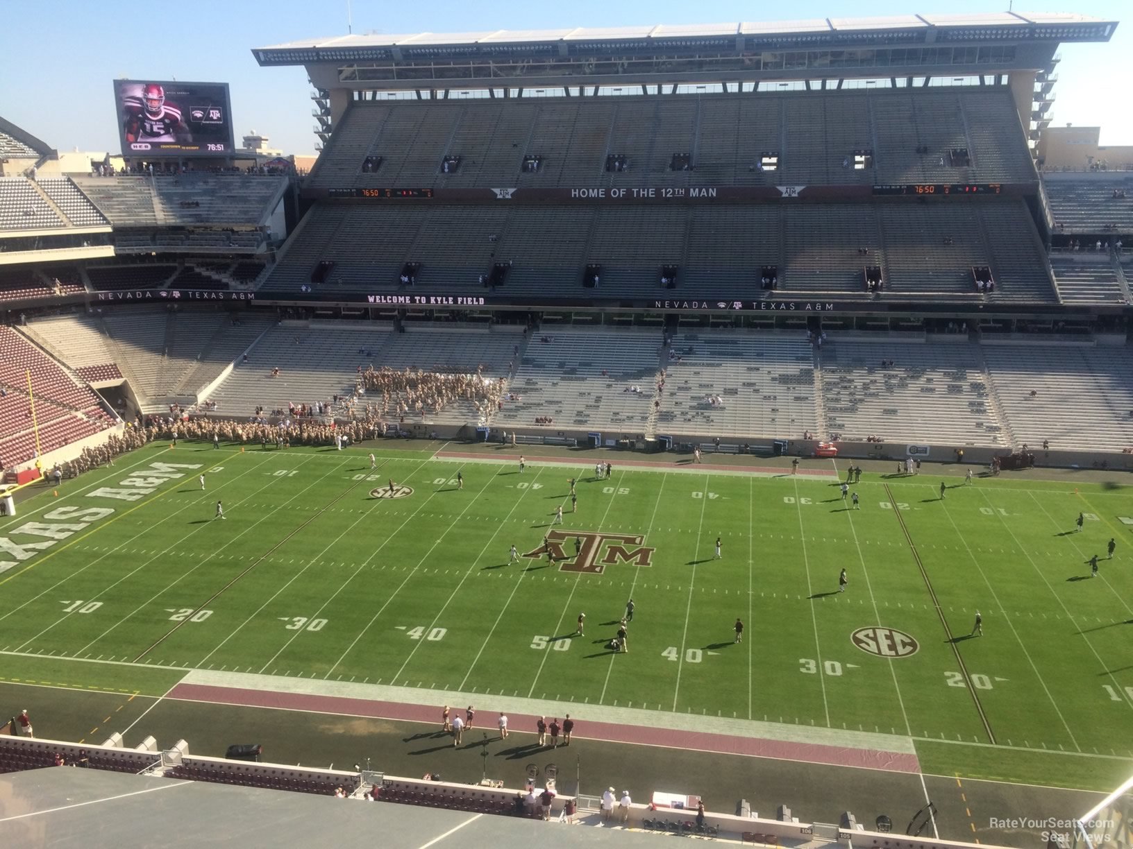 section 306, row 3 seat view  - kyle field