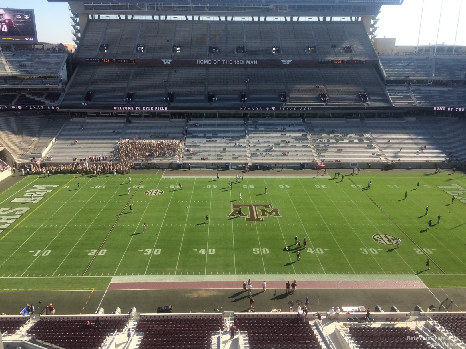 section 307, row 3 seat view  - kyle field