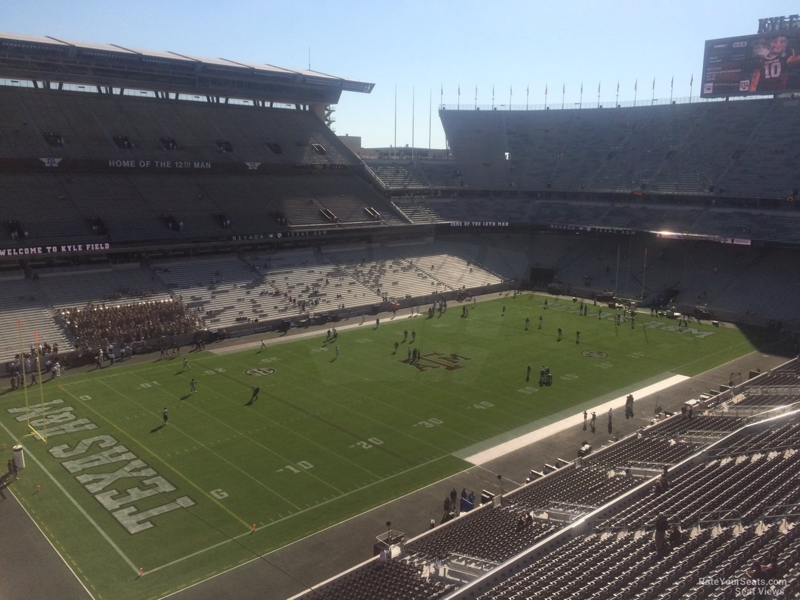 section 312, row 3 seat view  - kyle field