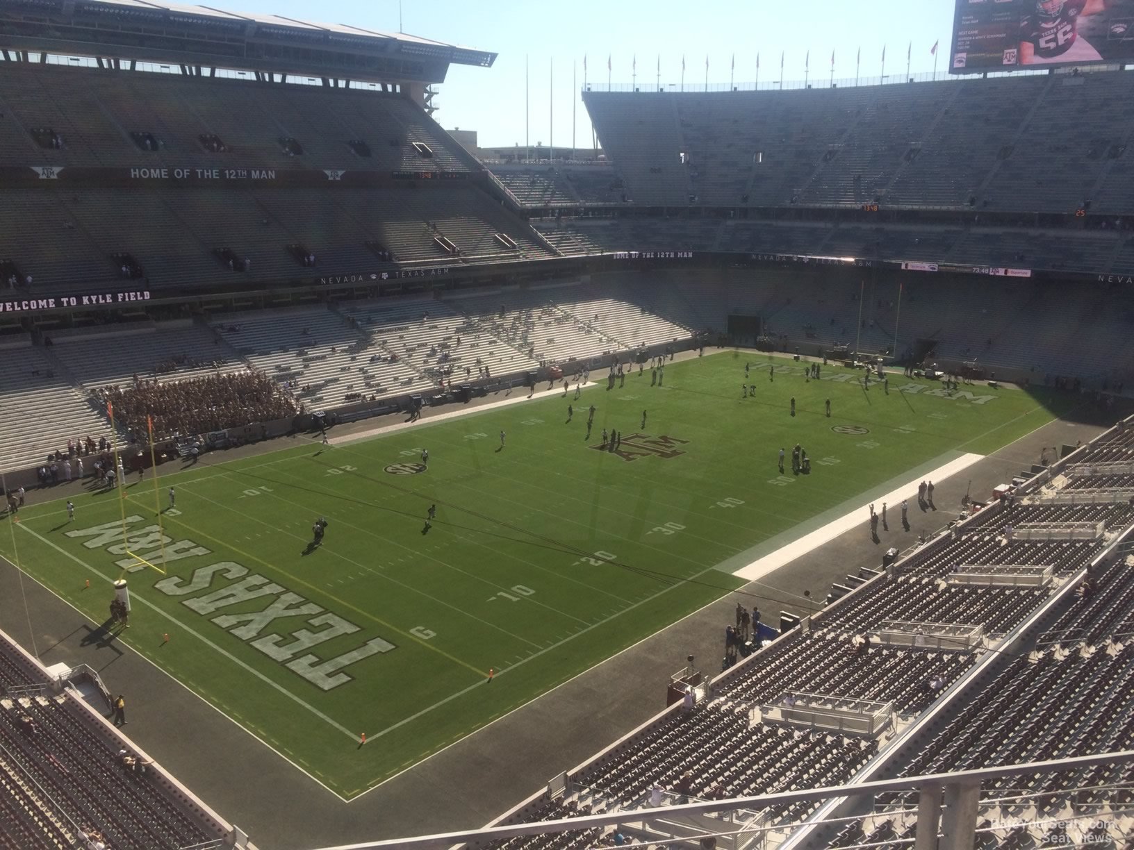 section 313, row 3 seat view  - kyle field