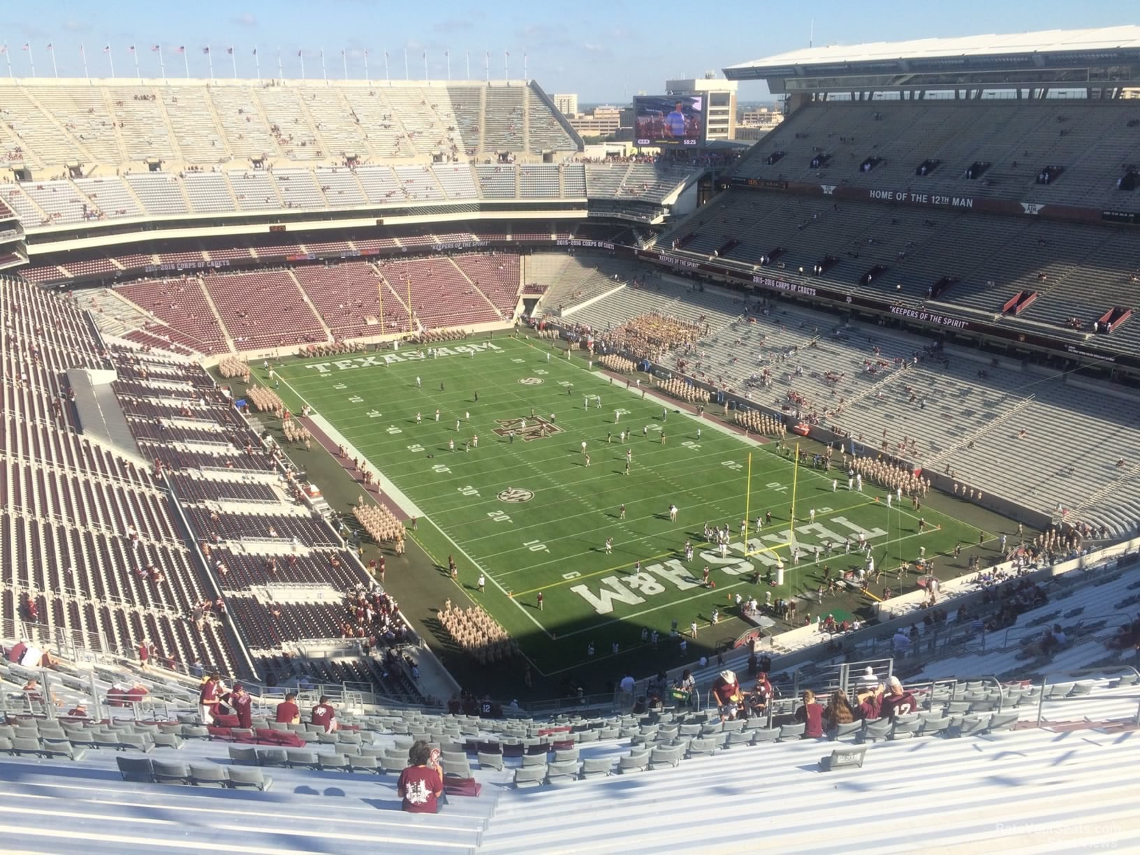 section 349, row 40 seat view  for football - kyle field