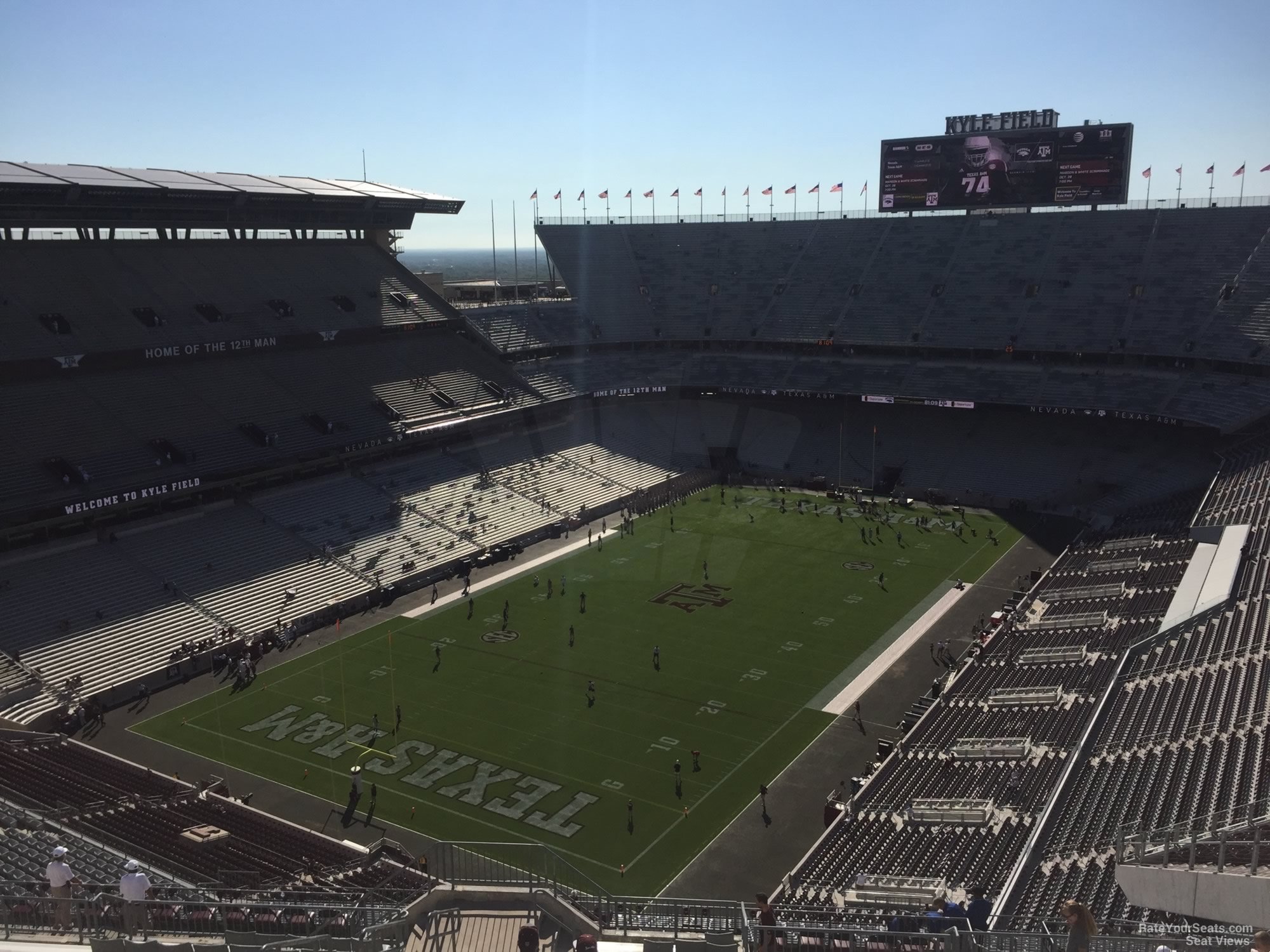section 409, row 20 seat view  - kyle field