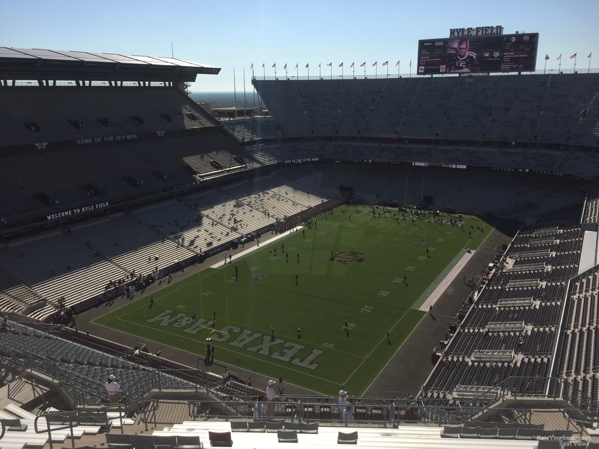 section 410, row 20 seat view  - kyle field