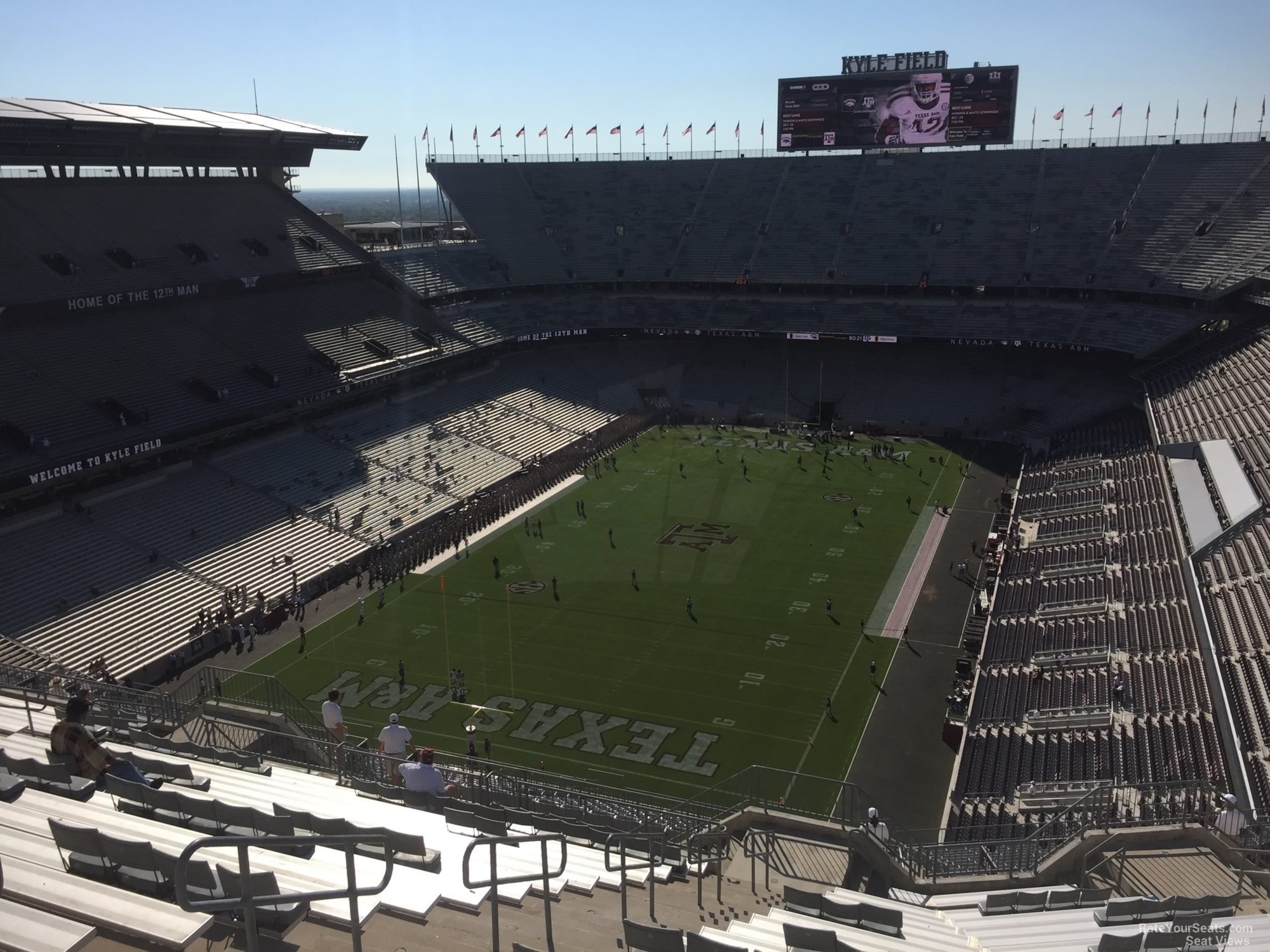 section 411, row 20 seat view  - kyle field