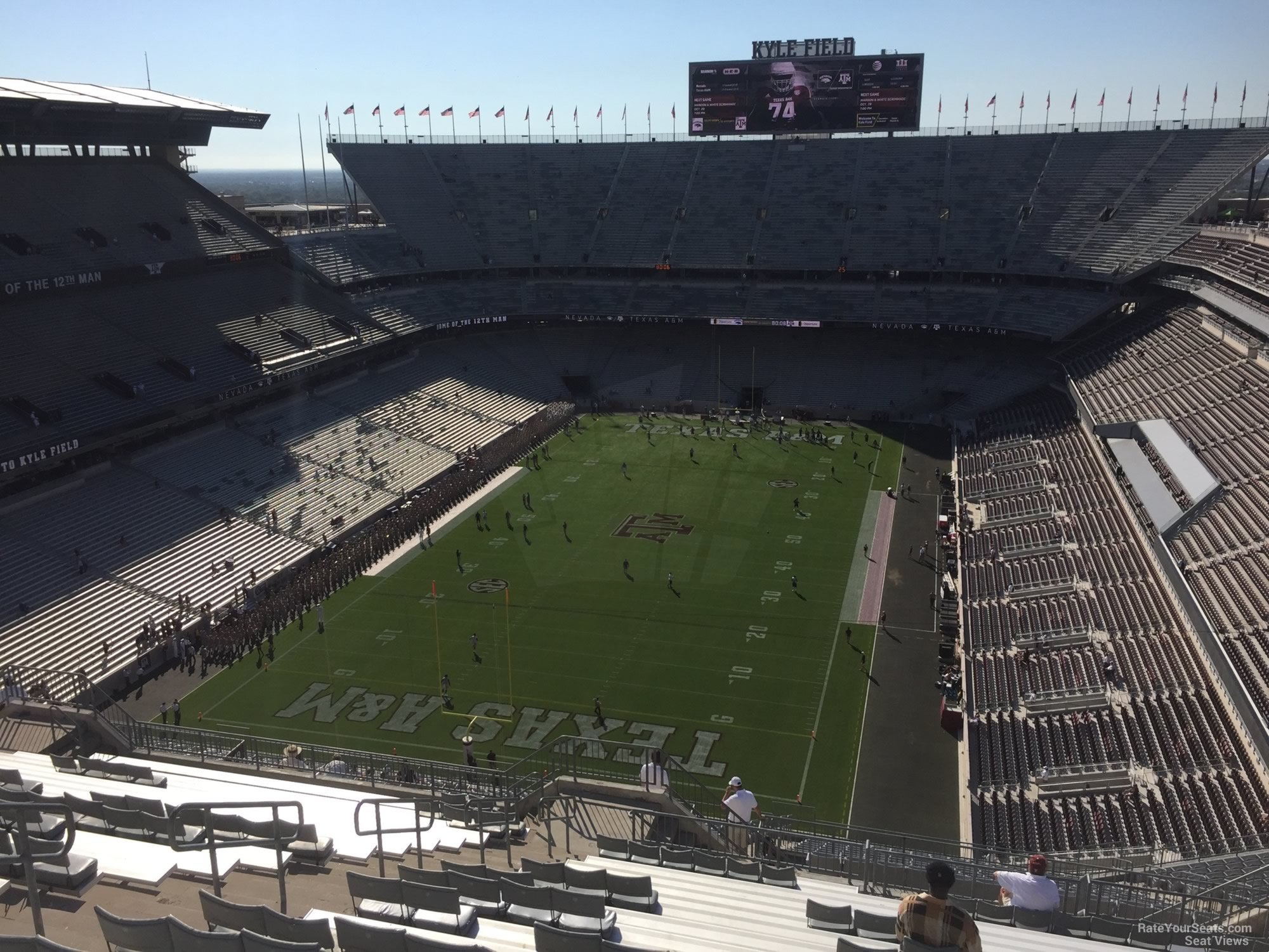 section 412, row 20 seat view  - kyle field
