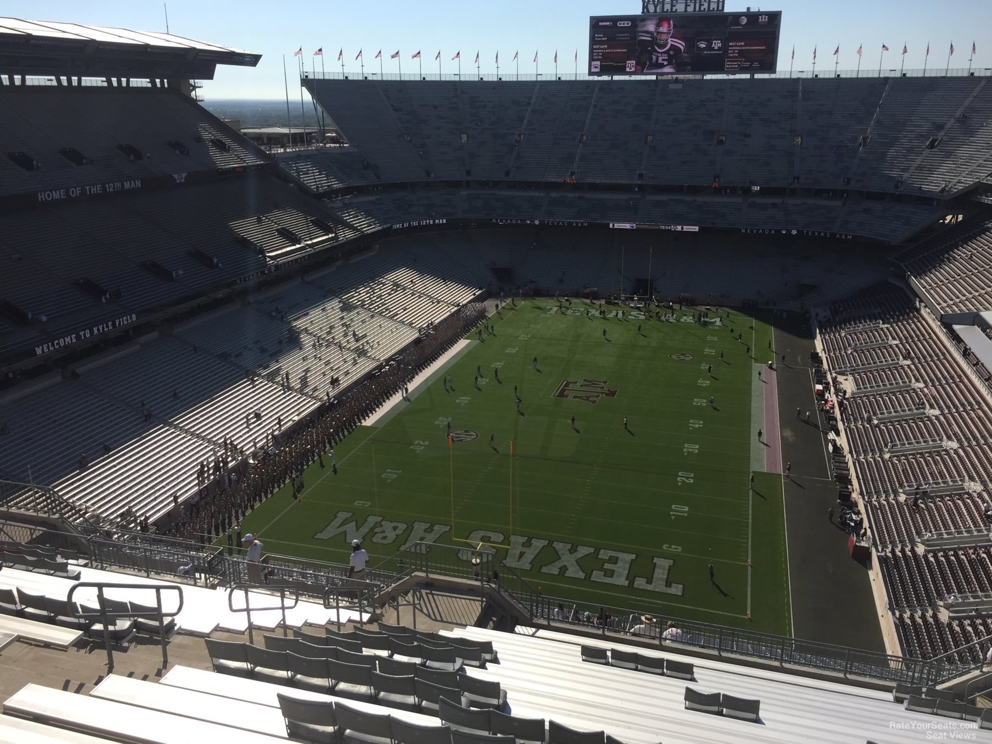 section 413, row 20 seat view  - kyle field
