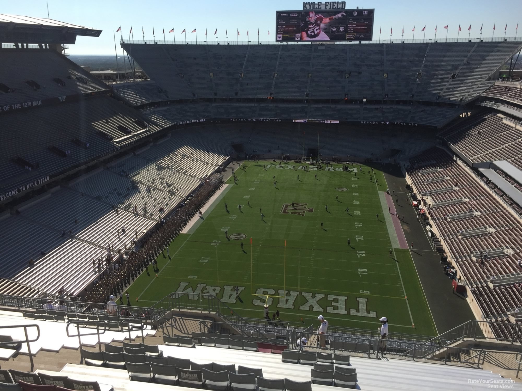 section 414, row 20 seat view  - kyle field