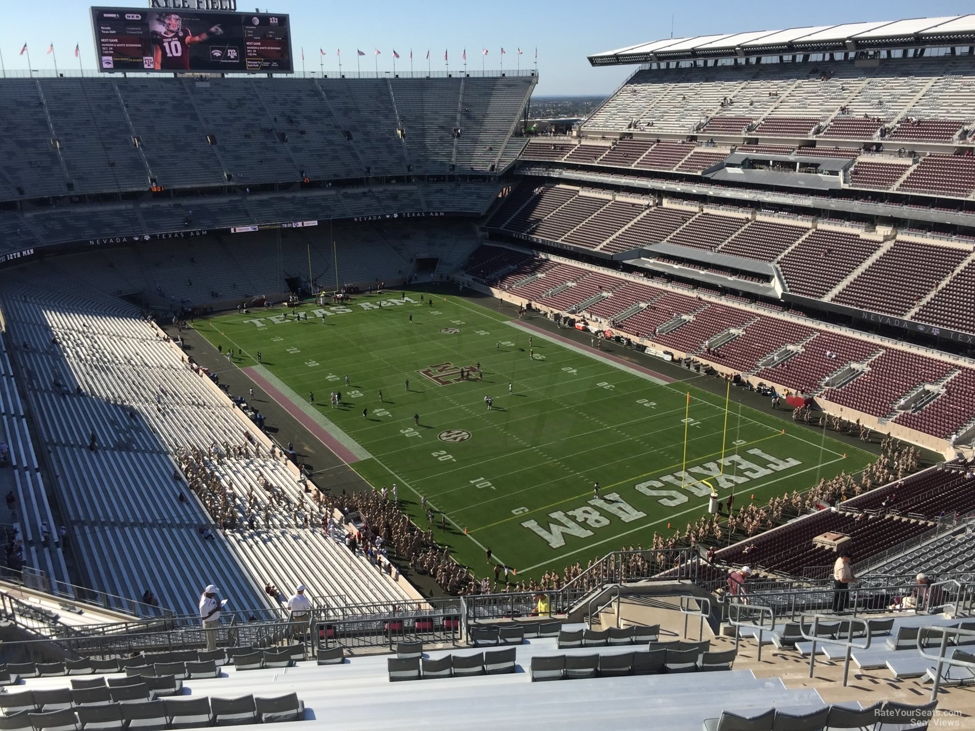 section 421, row 20 seat view  - kyle field