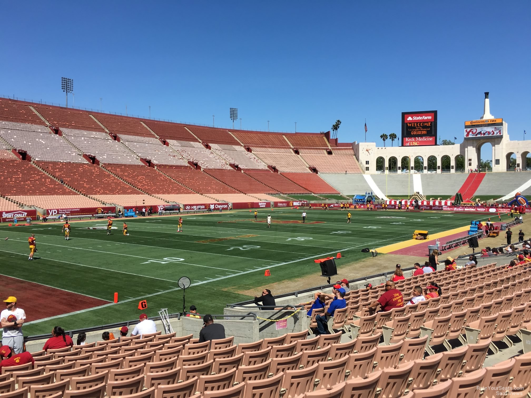 section 109a, row 15 seat view  - los angeles memorial coliseum