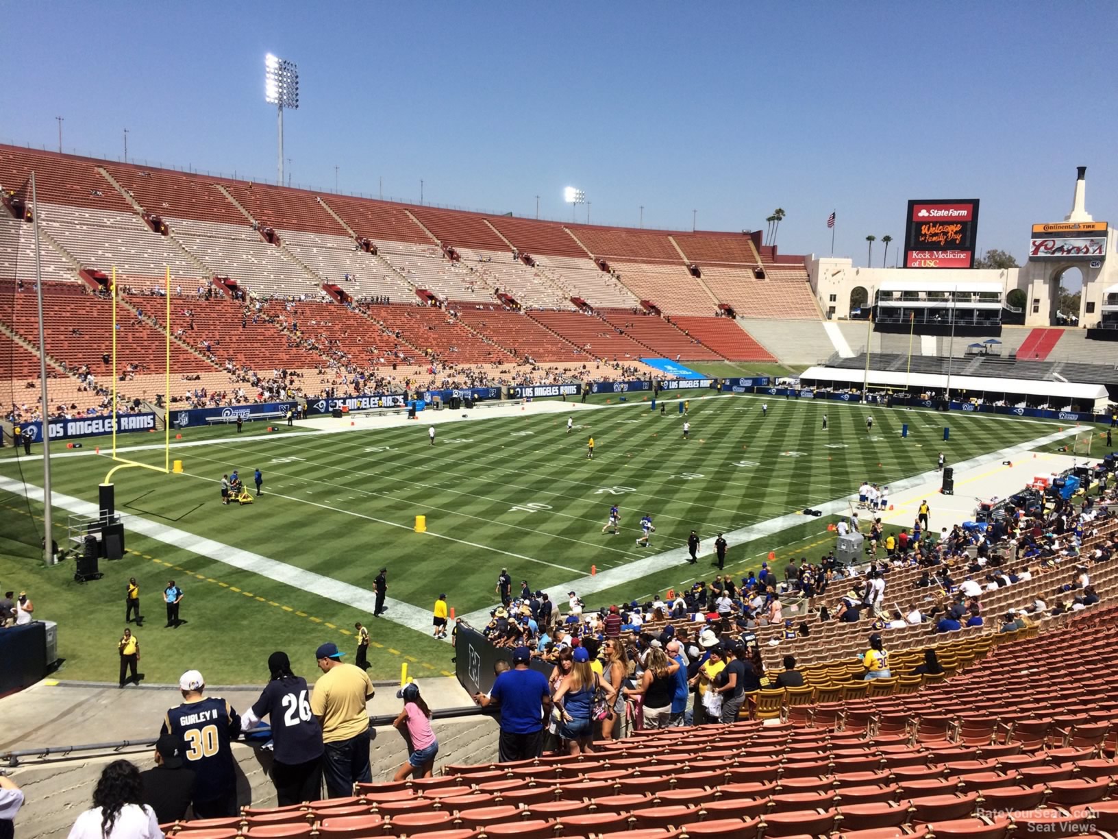 section 111, row 40 seat view  - los angeles memorial coliseum