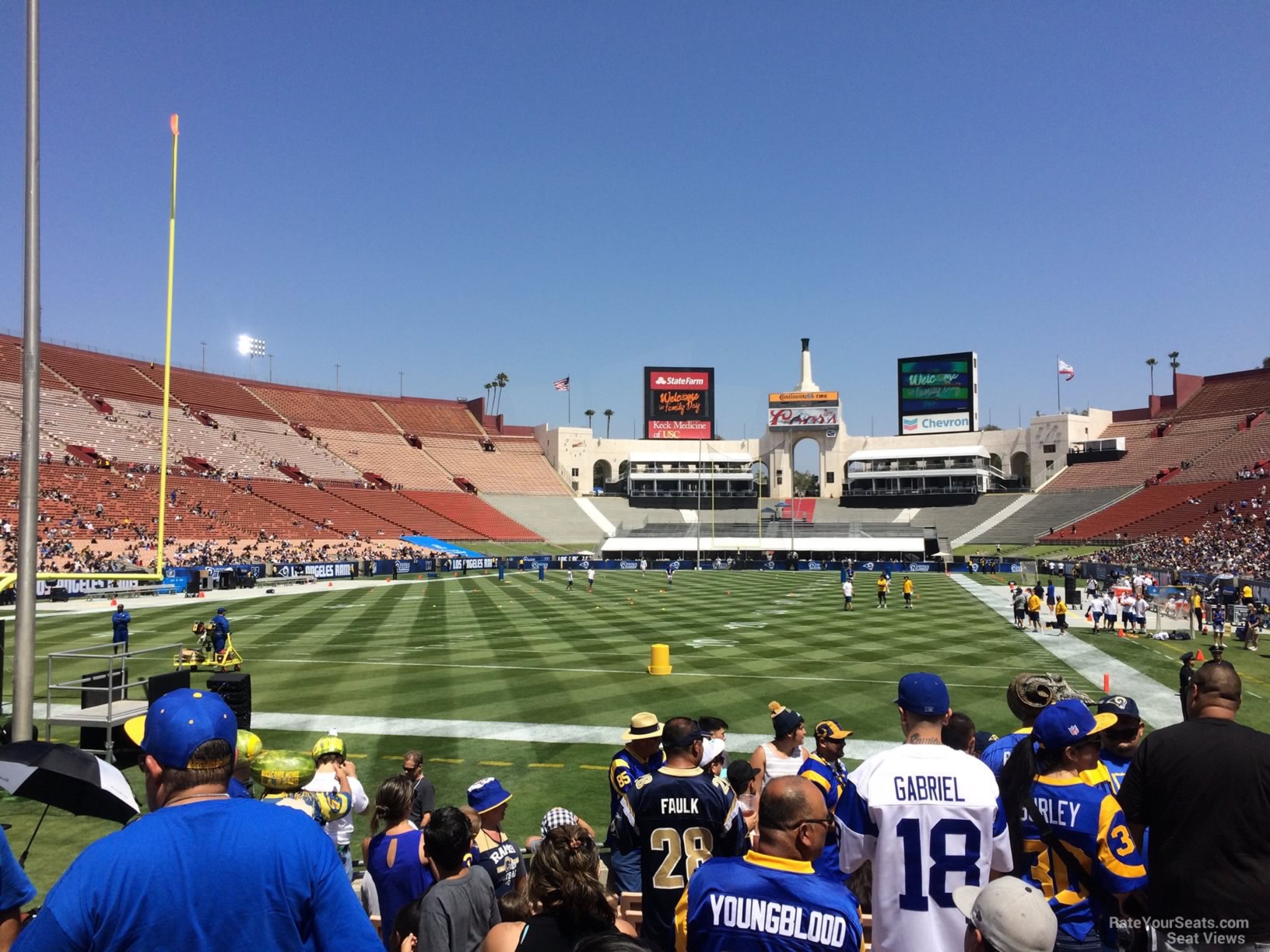section 112, row 10 seat view  - los angeles memorial coliseum