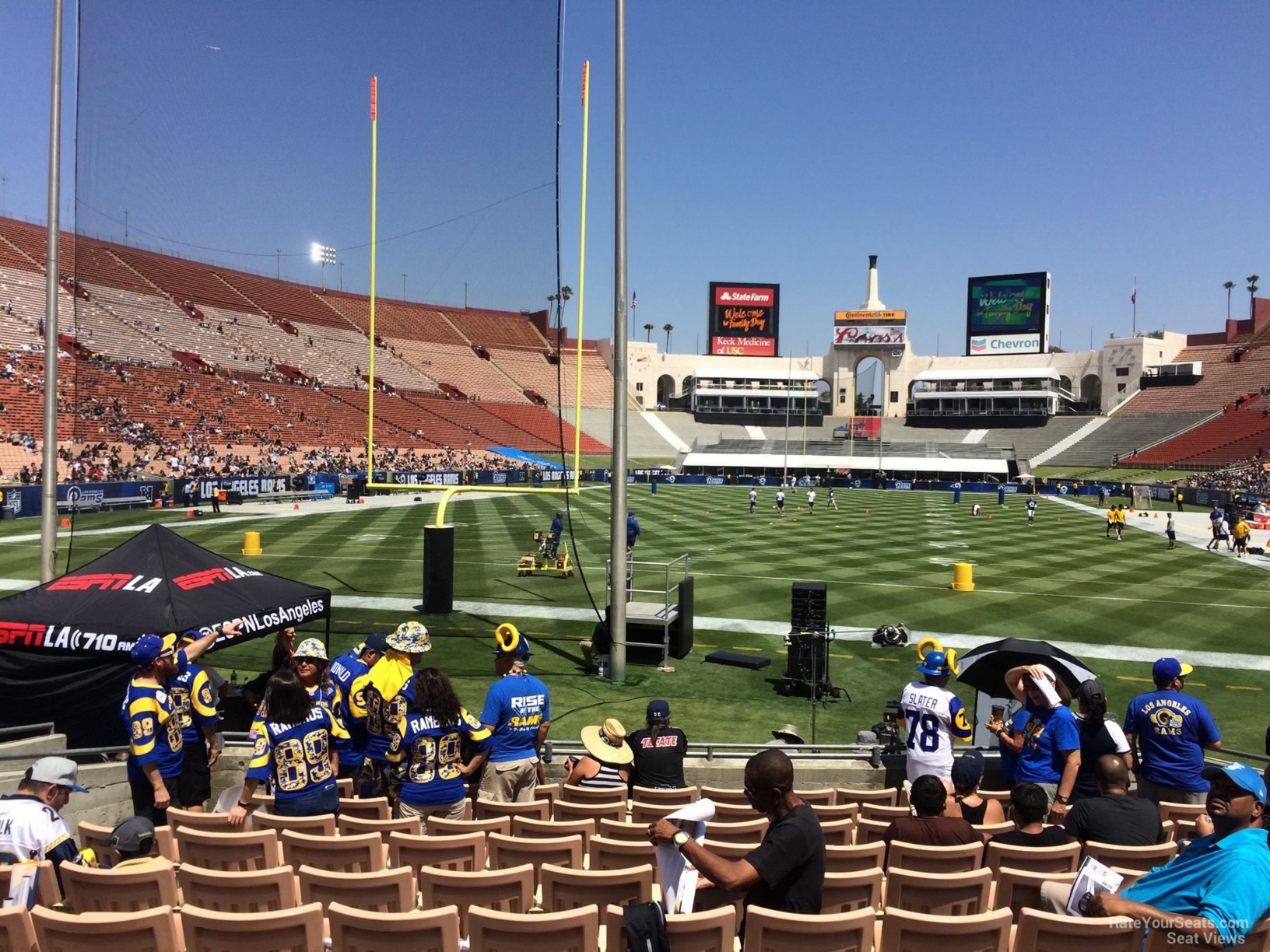 section 113, row 10 seat view  - los angeles memorial coliseum