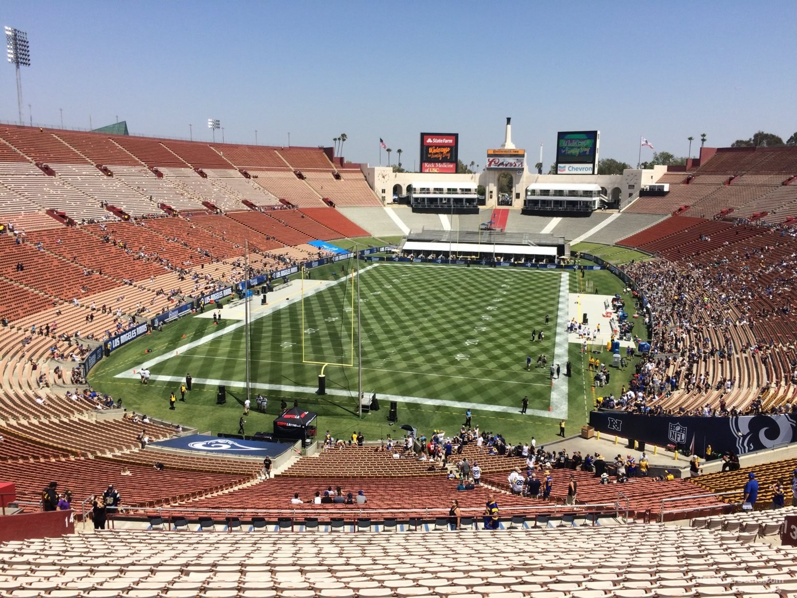 section 313, row 6 seat view  - los angeles memorial coliseum