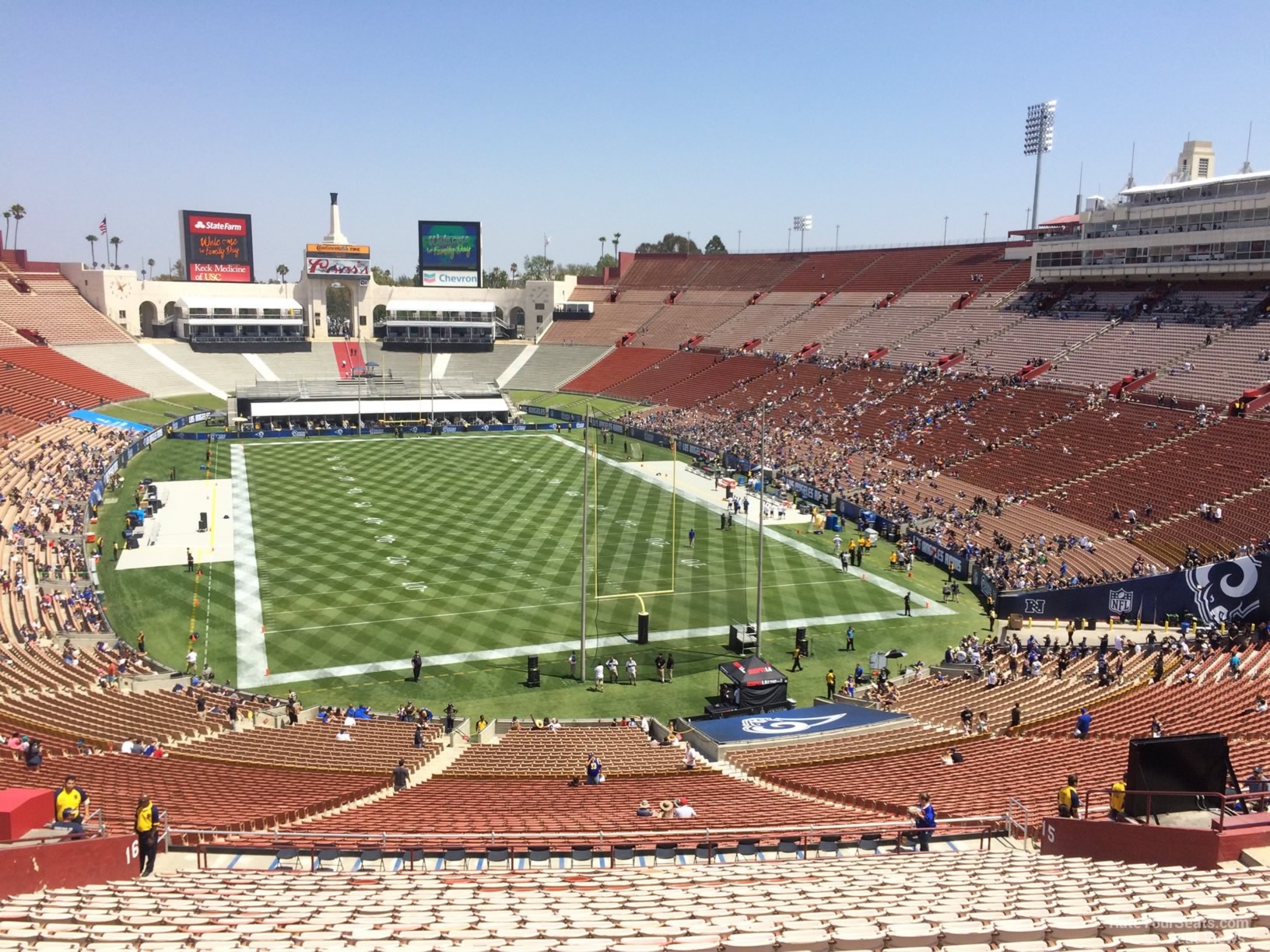 section 315, row 7 seat view  - los angeles memorial coliseum