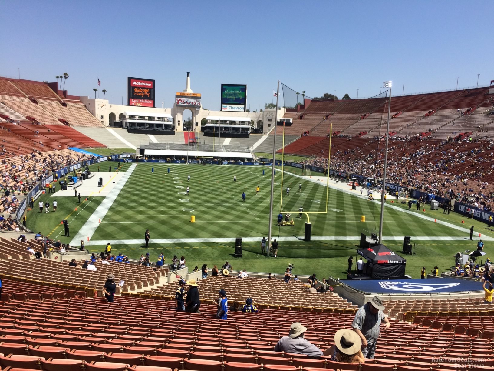 section 115, row 40 seat view  for football - los angeles memorial coliseum