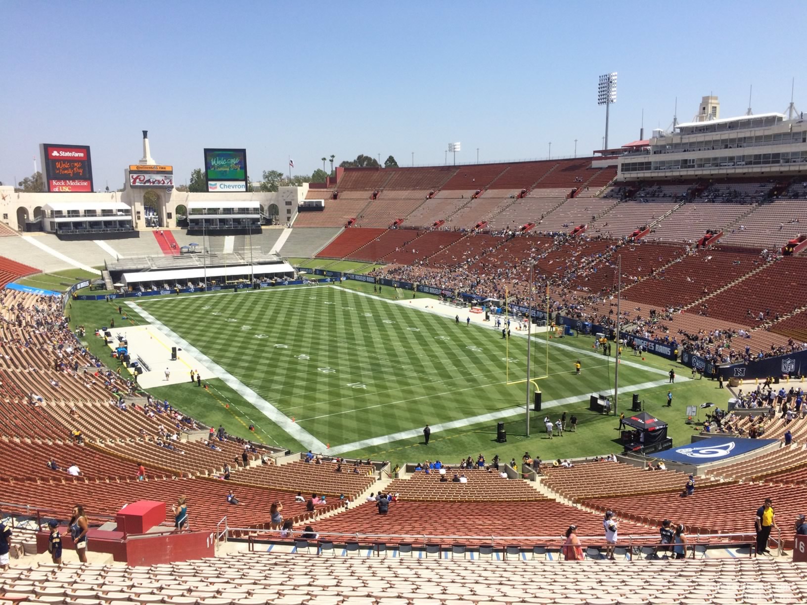 section 316, row 7 seat view  - los angeles memorial coliseum