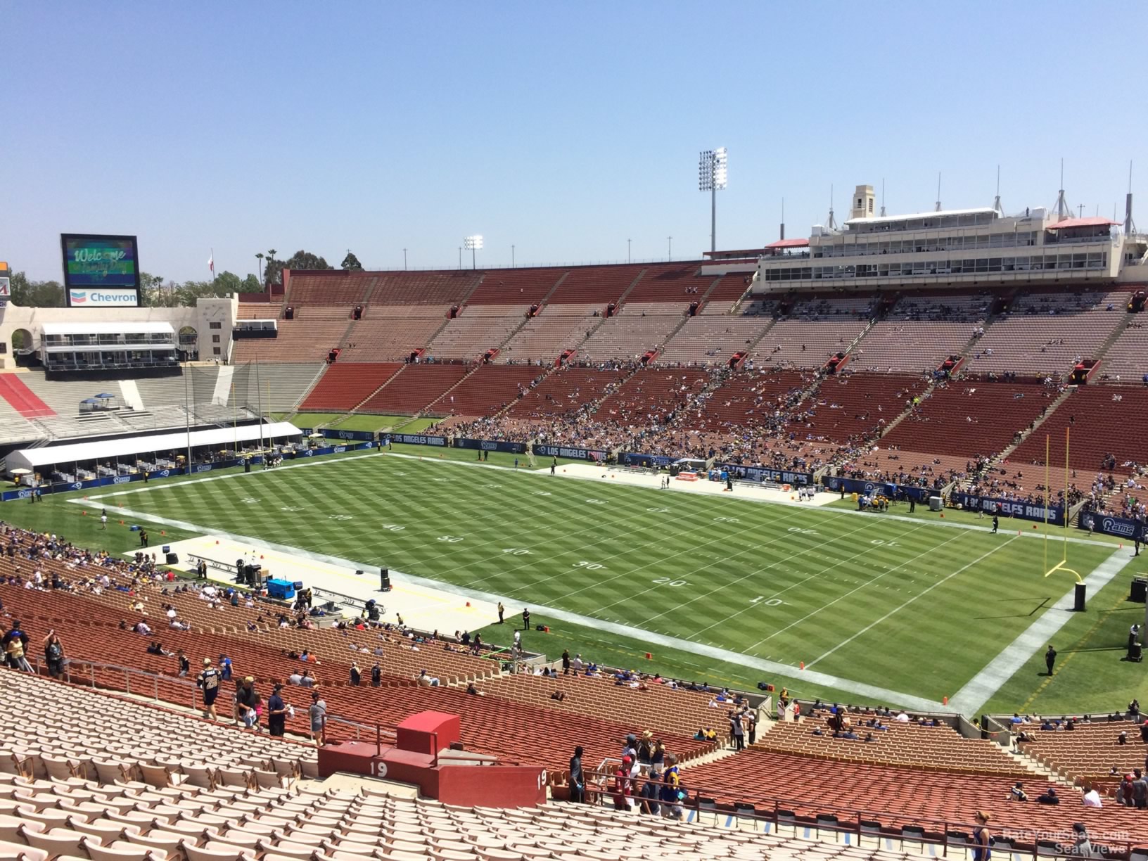section 318, row 7 seat view  - los angeles memorial coliseum