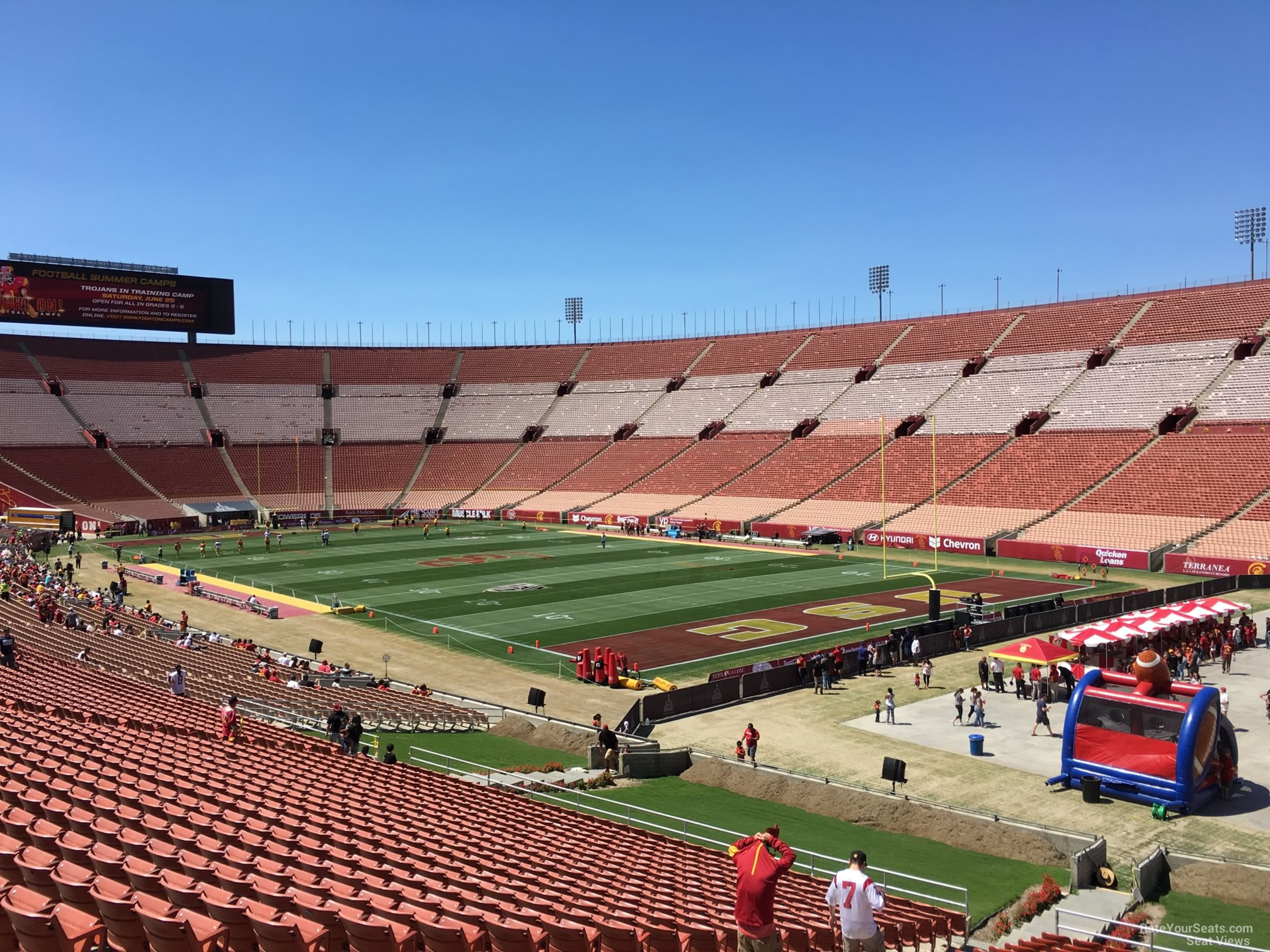section 201, row 3 seat view  - los angeles memorial coliseum