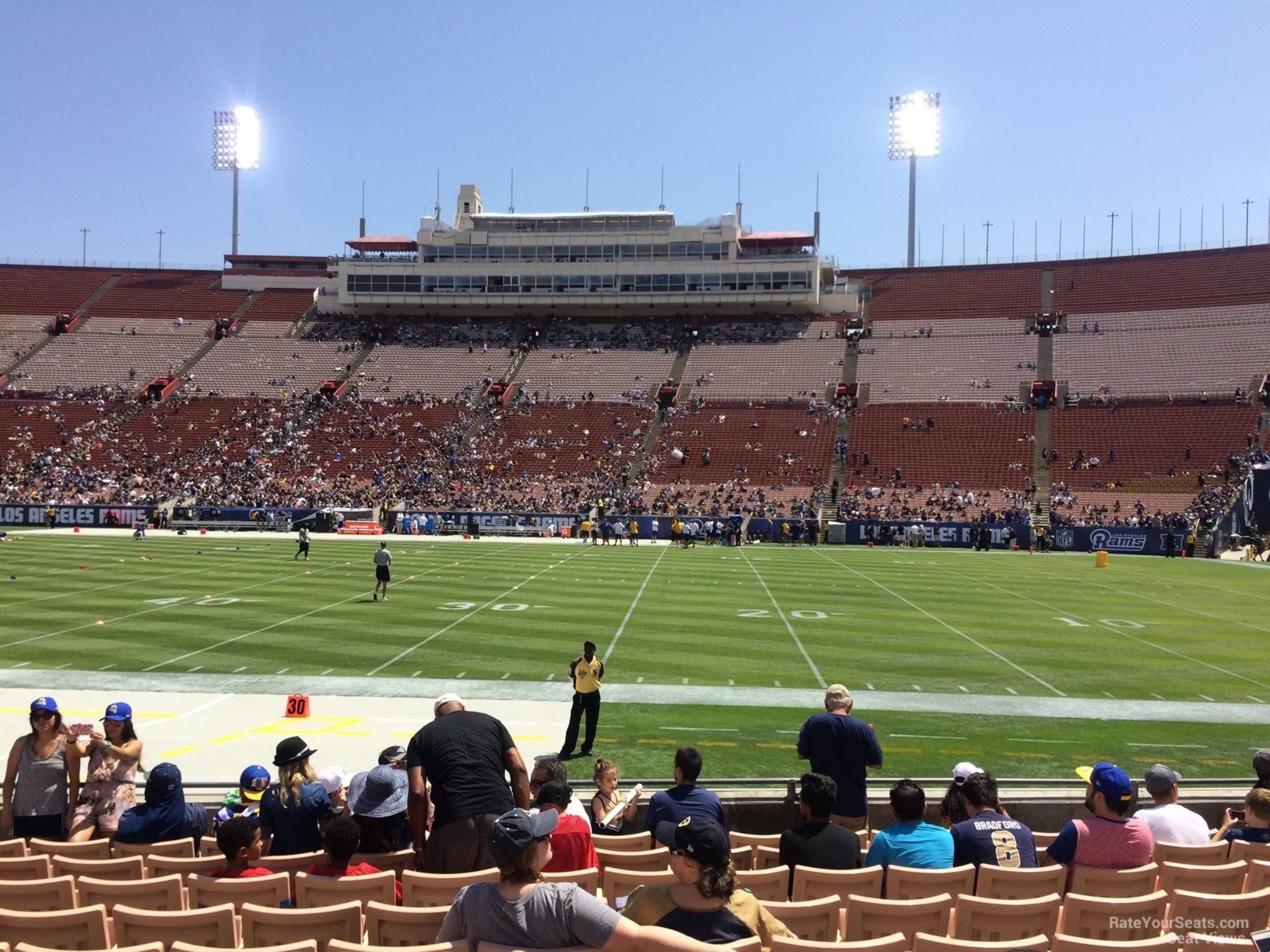 section 119b, row 10 seat view  - los angeles memorial coliseum
