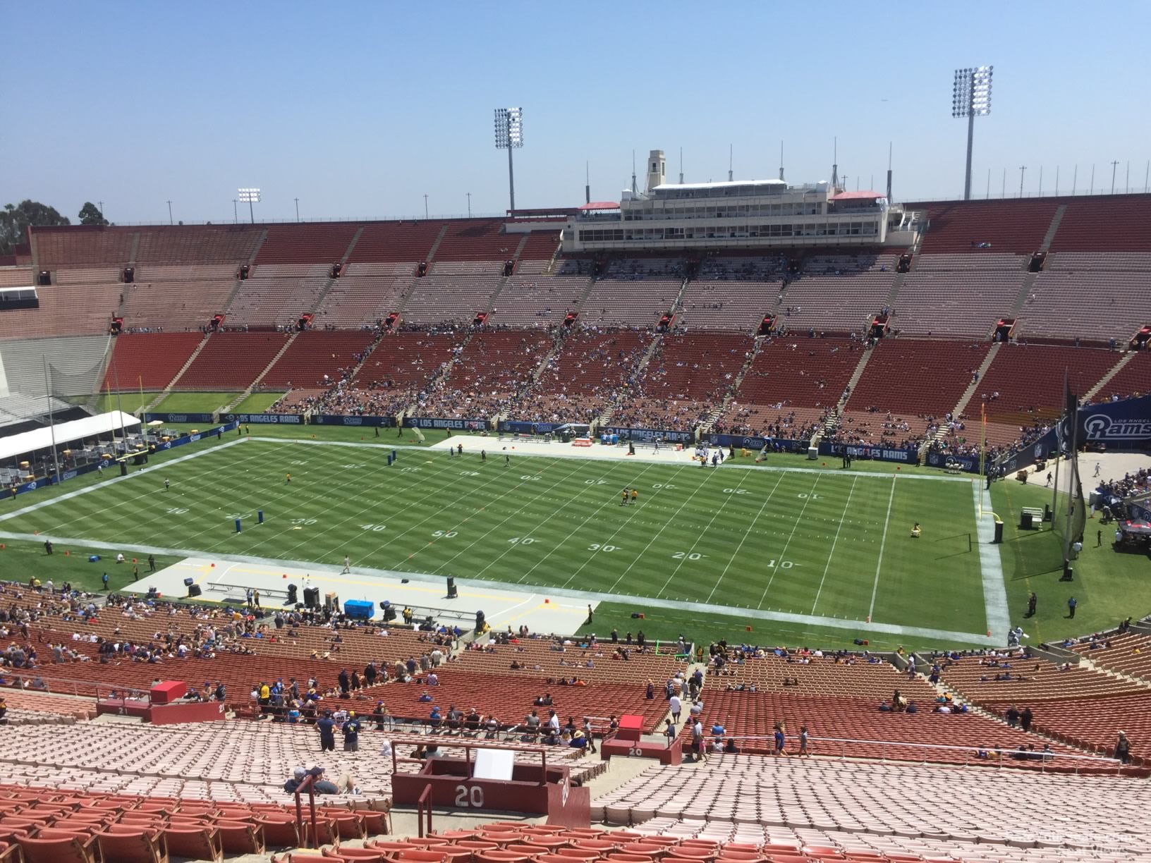 section 319, row 22 seat view  - los angeles memorial coliseum