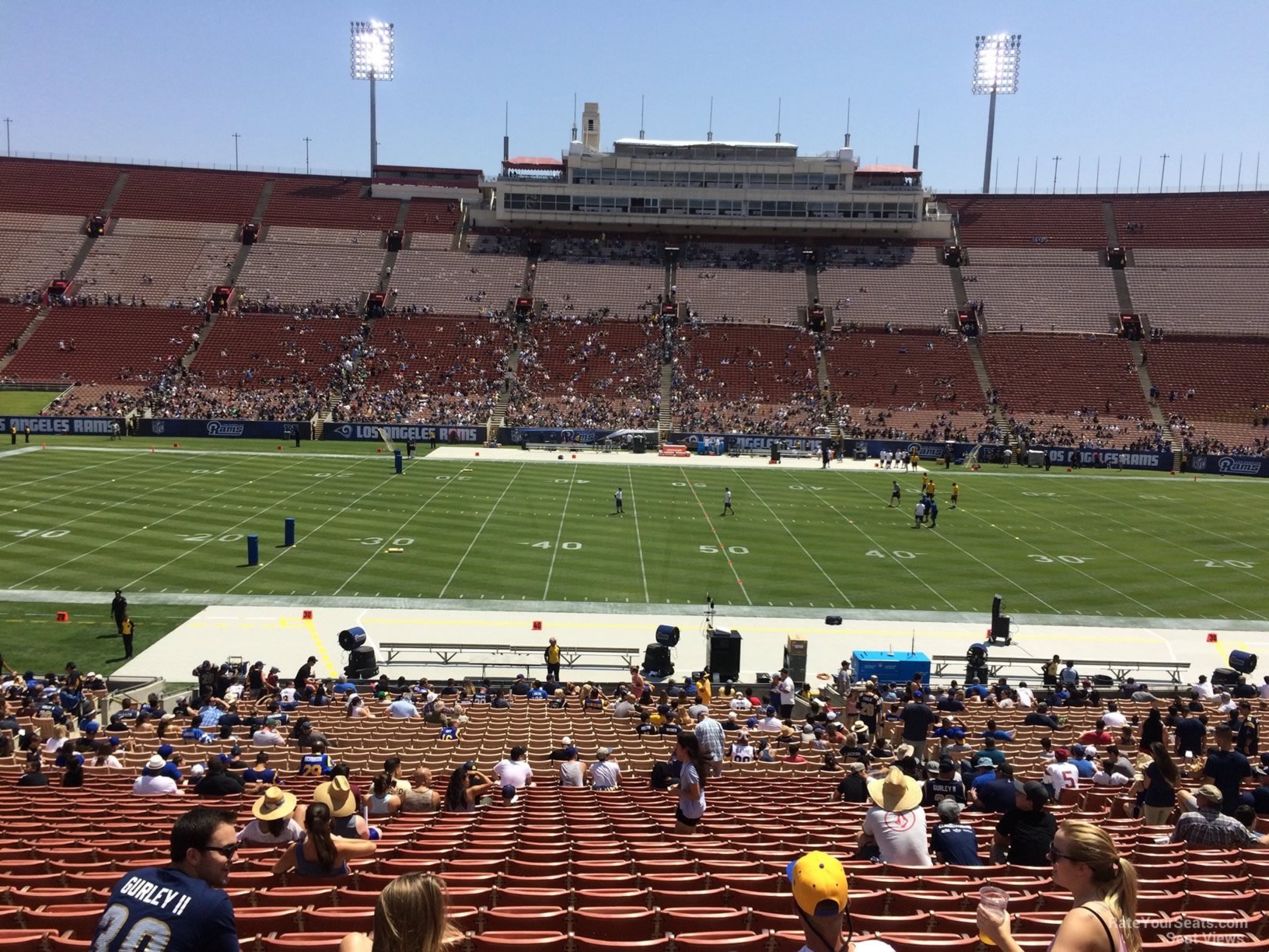 section 121b, row 39 seat view  - los angeles memorial coliseum