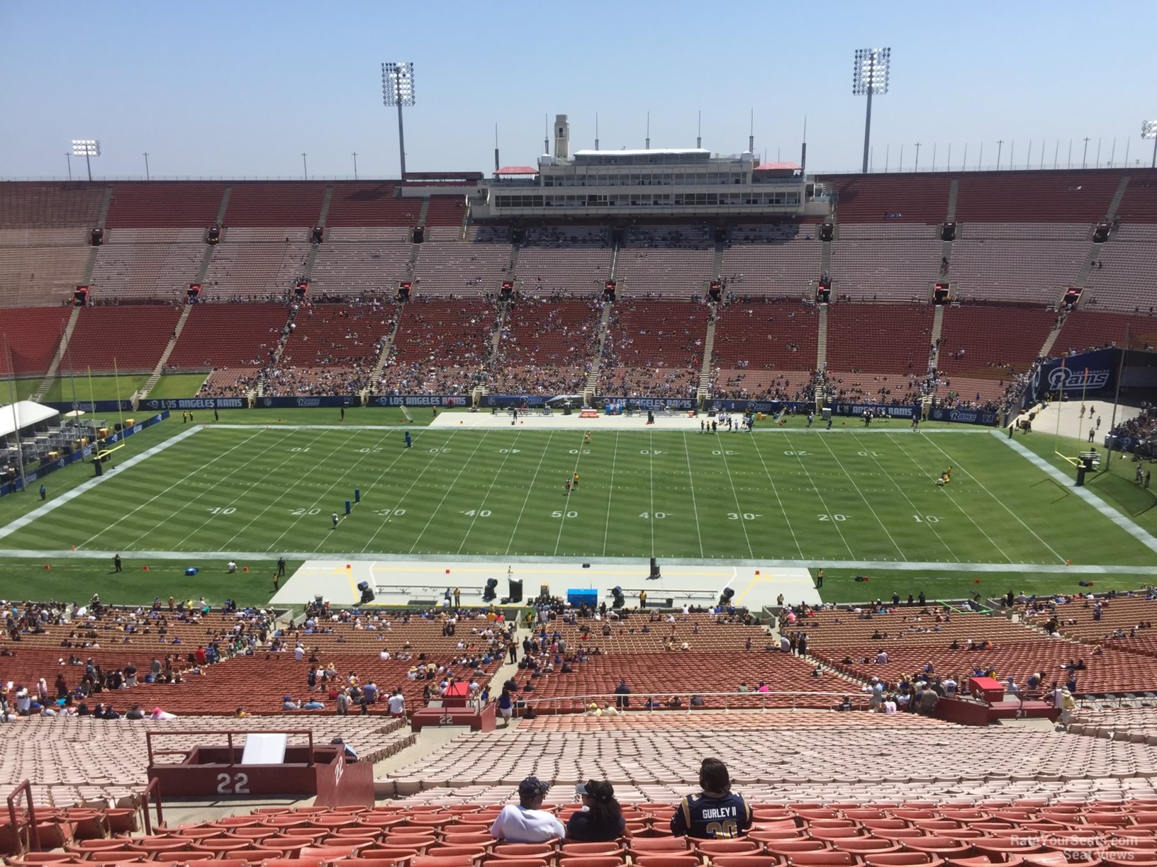 section 321, row 7 seat view  - los angeles memorial coliseum