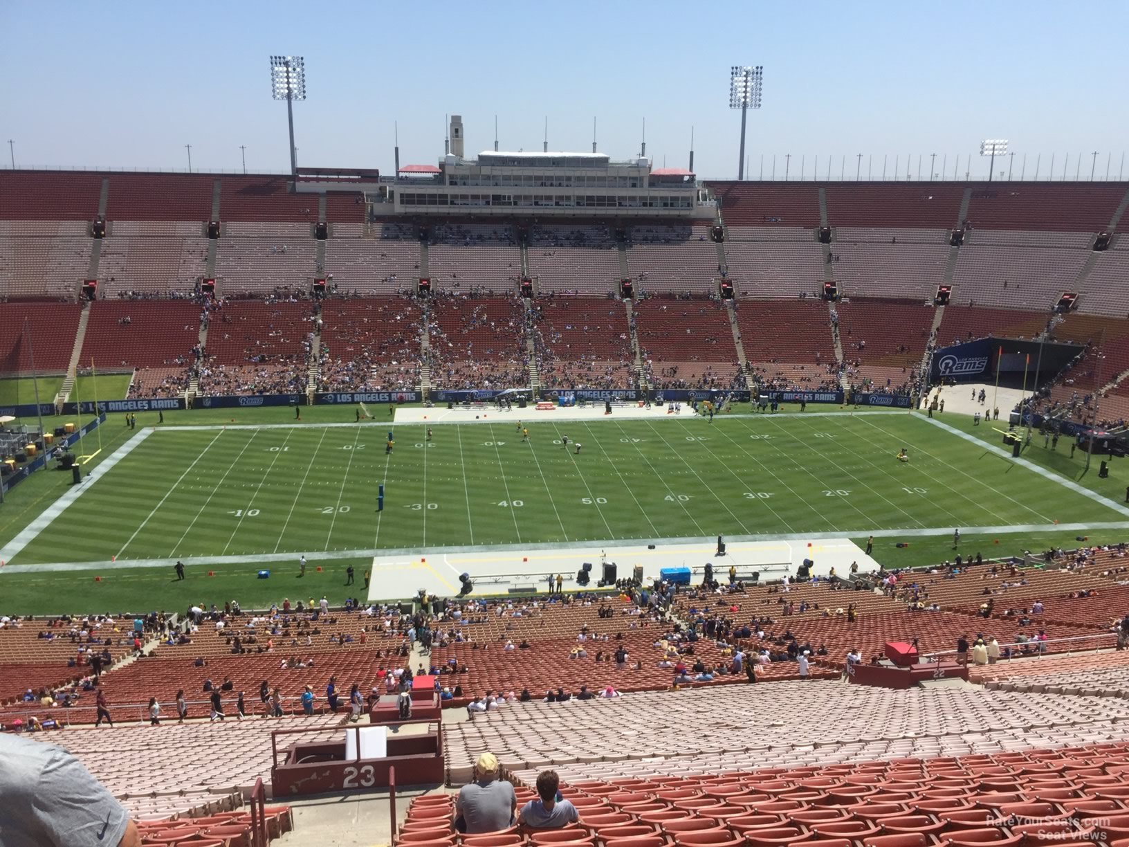 section 322, row 22 seat view  - los angeles memorial coliseum