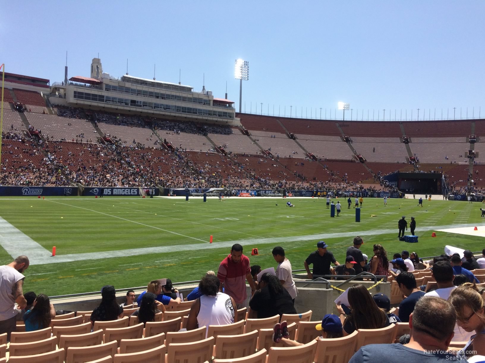 section 124b, row 10 seat view  - los angeles memorial coliseum
