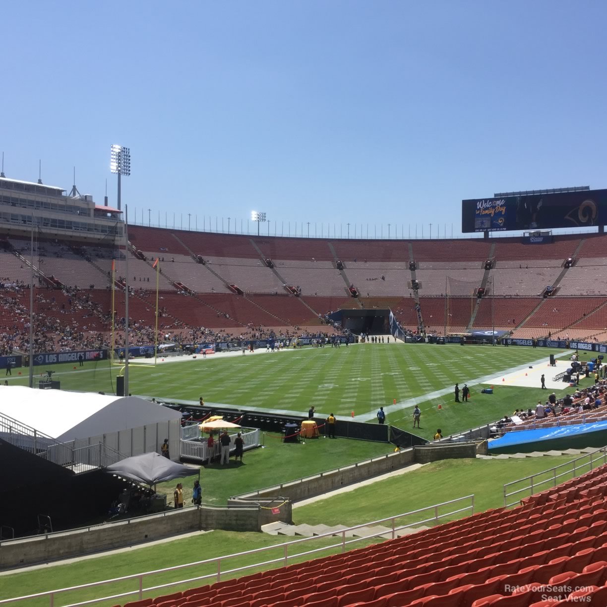 section 127, row 30 seat view  - los angeles memorial coliseum