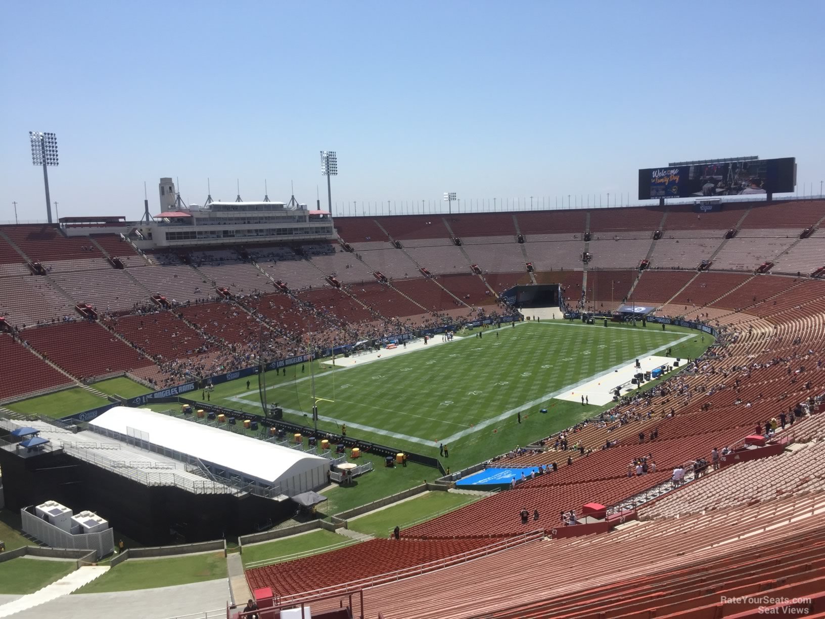 section 327, row 22 seat view  - los angeles memorial coliseum