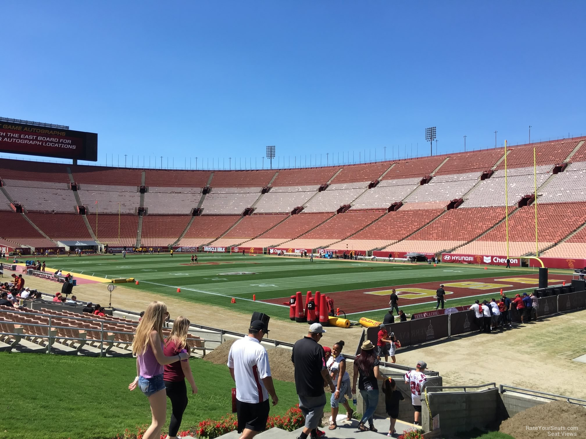 section 102, row 15 seat view  - los angeles memorial coliseum
