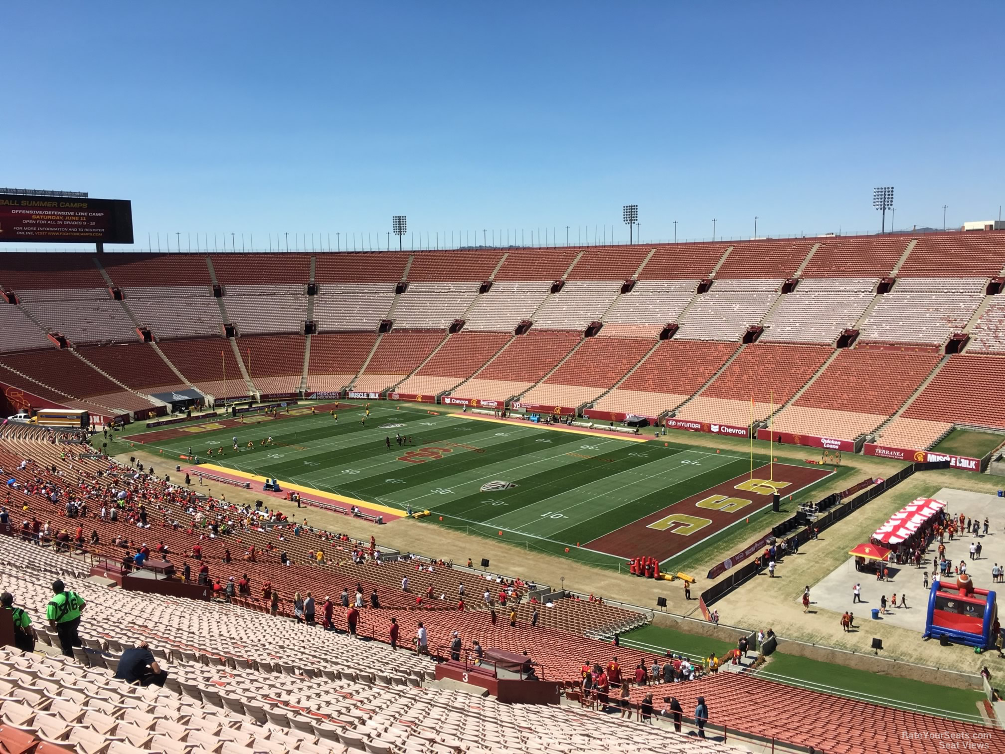section 302, row 12 seat view  - los angeles memorial coliseum