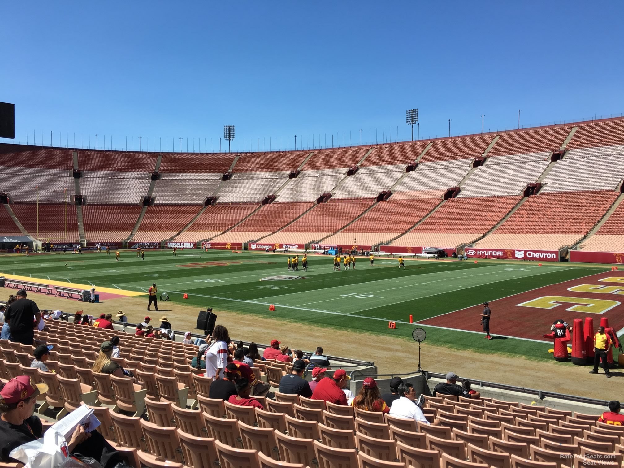 section 103a, row 15 seat view  - los angeles memorial coliseum