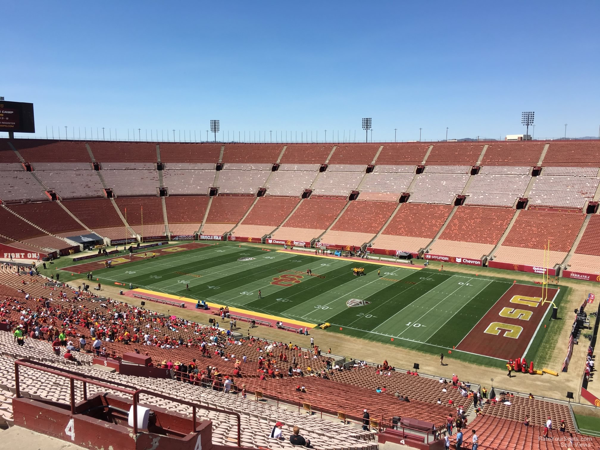 section 303a, row 12 seat view  - los angeles memorial coliseum