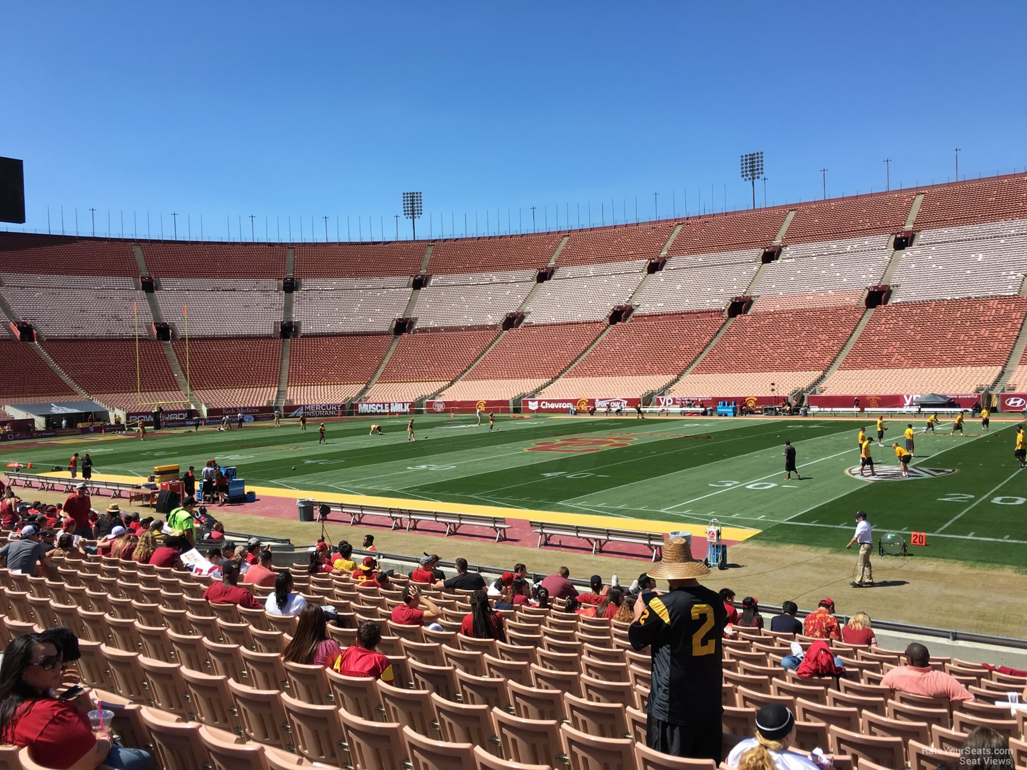 section 104a, row 15 seat view  - los angeles memorial coliseum