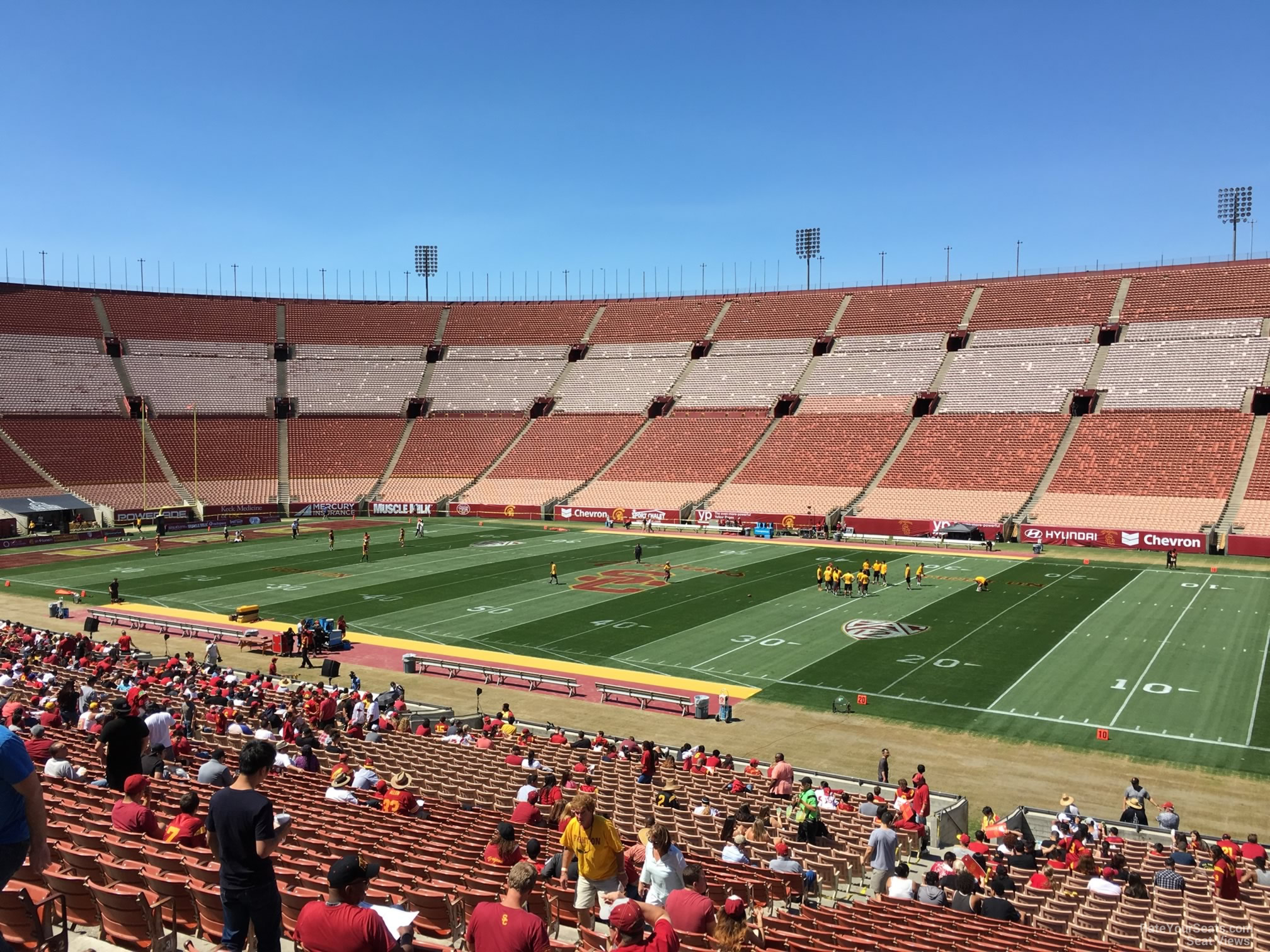 section 204a, row 4 seat view  - los angeles memorial coliseum